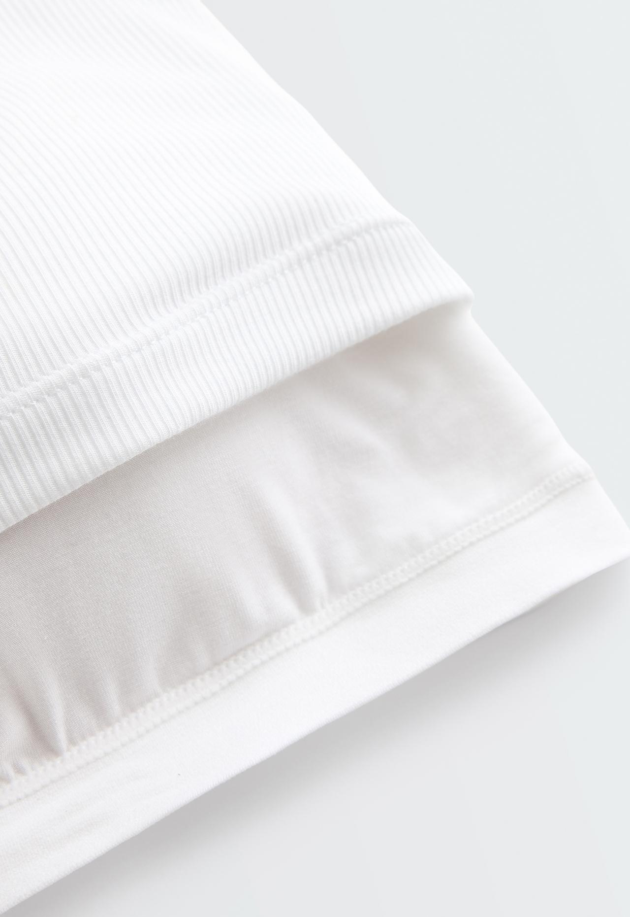 Modal blend cup tank top — WHITE
