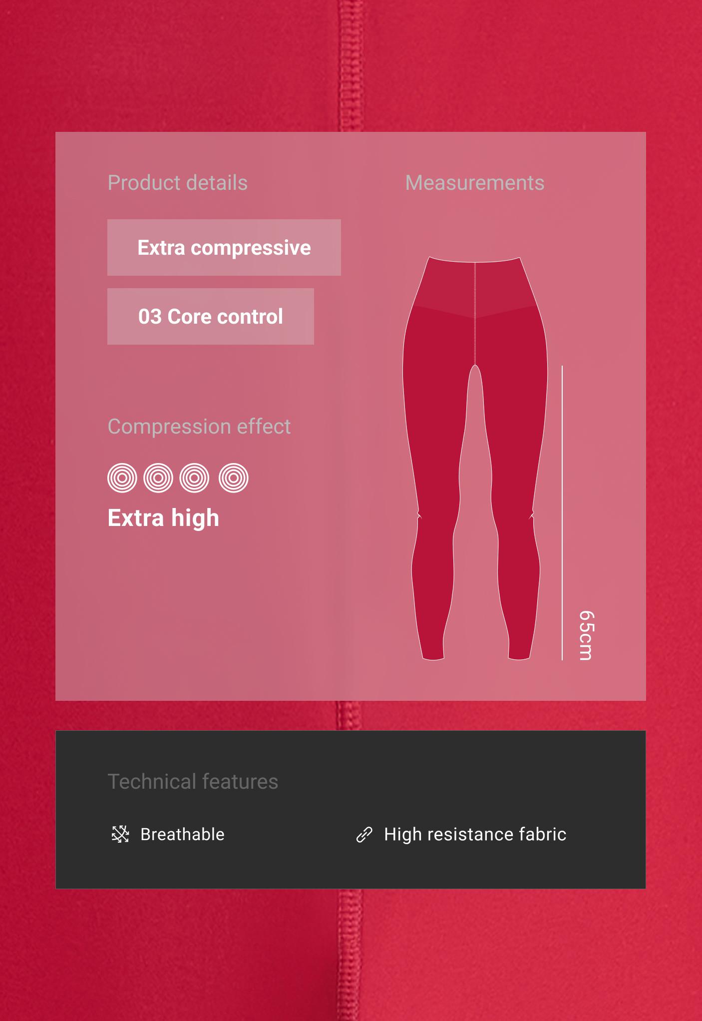 High-waisted Extra Compressive core control ankle-length leggings