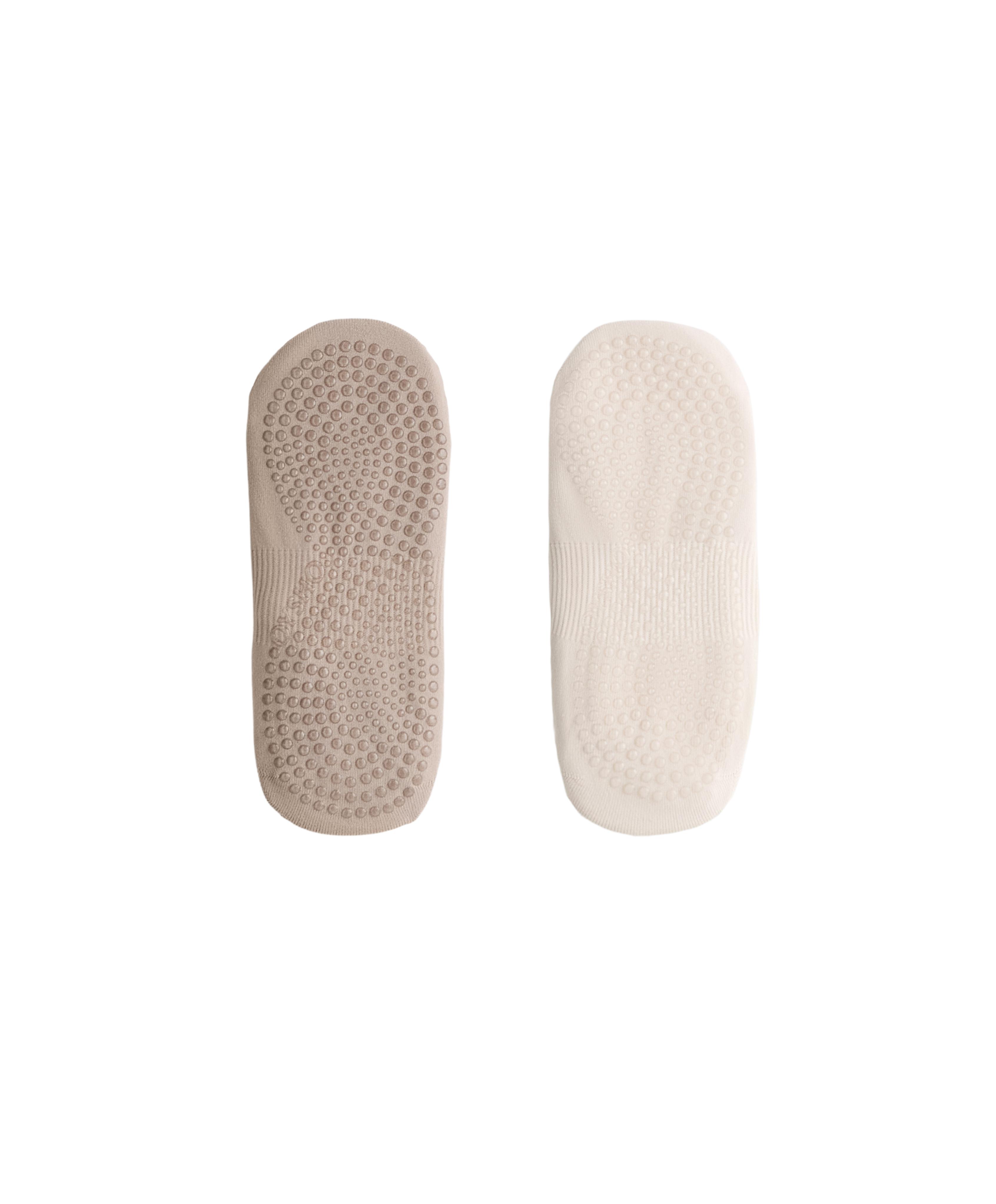 2 pairs of polyamide blend yoga and Pilates socks with double straps — MINK