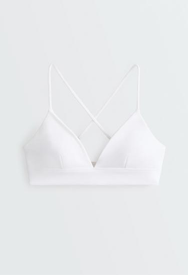 Low-support Comfortlux triangle sports bra — WHITE  6