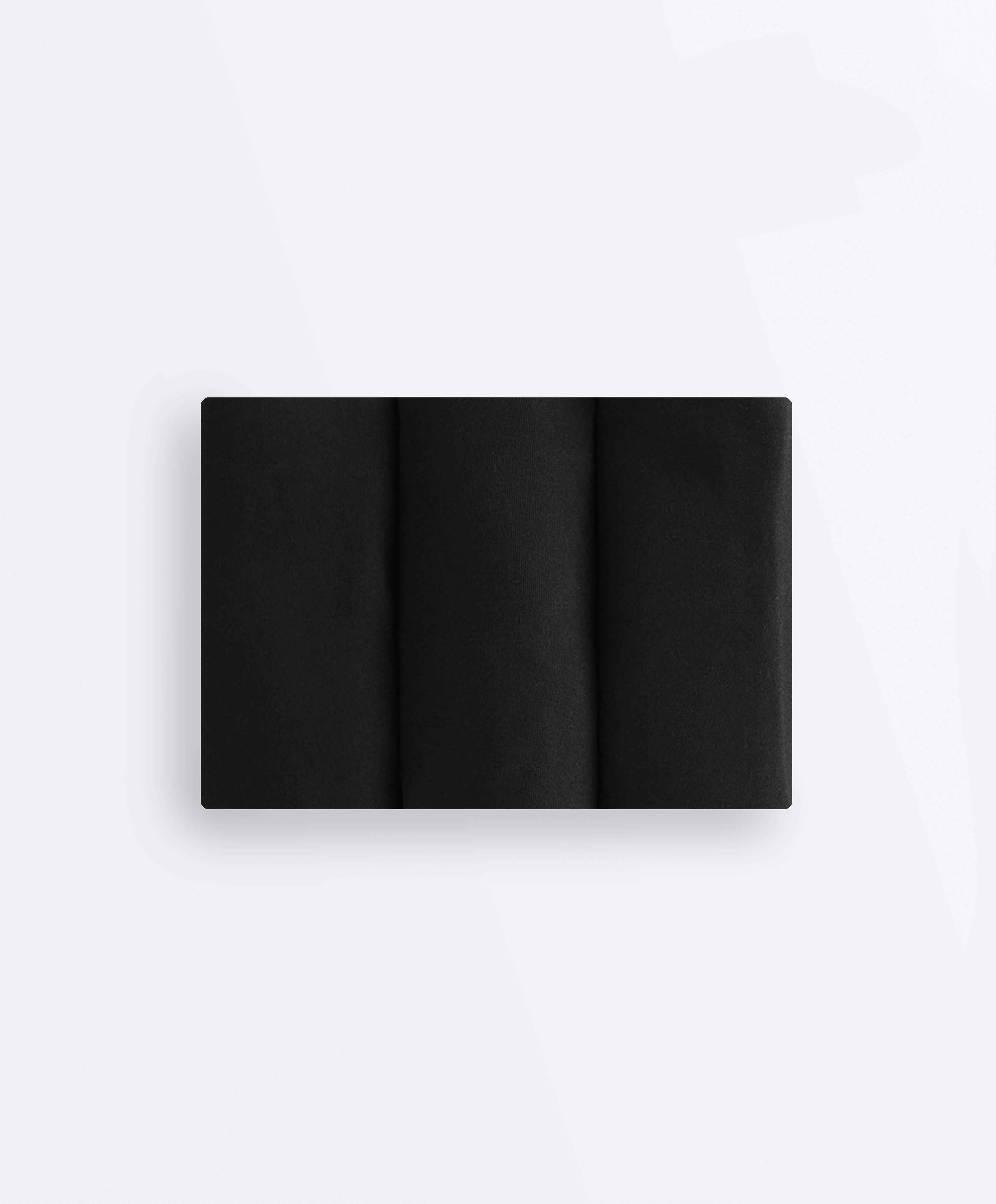 3 invisible polyamide blend classic briefs — BLACK
