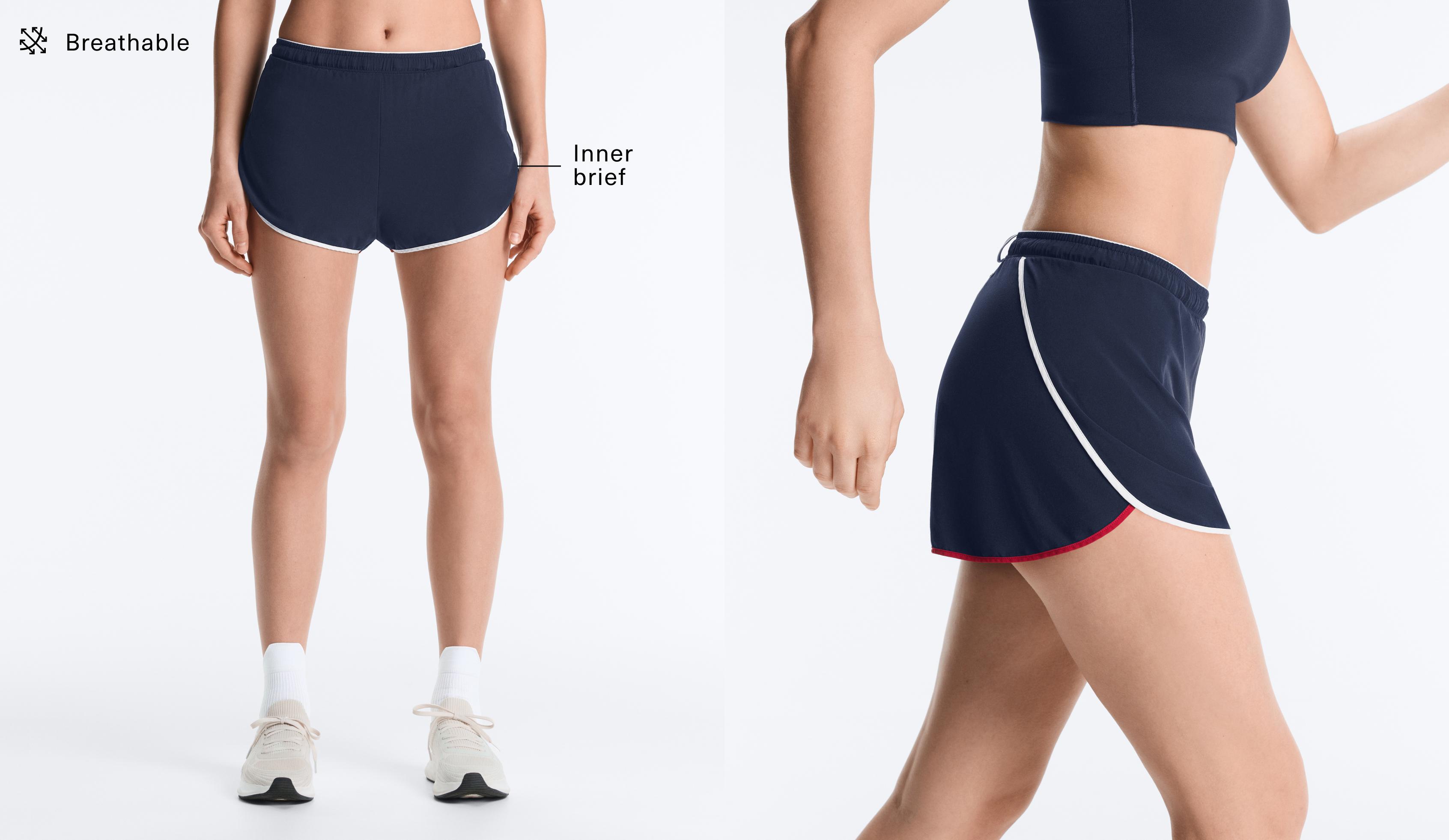 Elasticated Shorts — NAVY BLUE