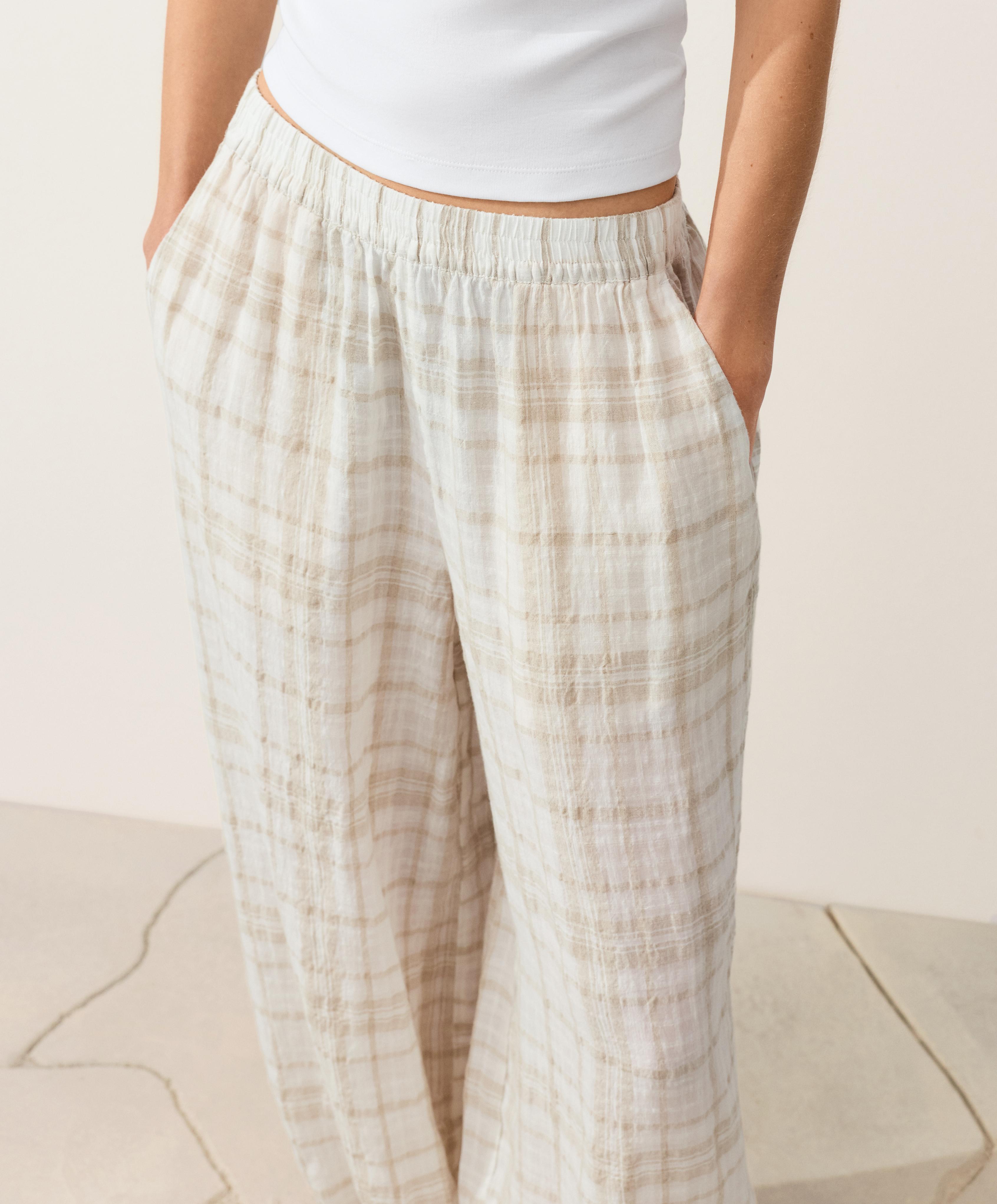 Bloomer hlače od mješavine lana i liocela