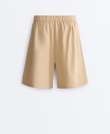 100% cotton Bermuda shorts — CAMEL 8