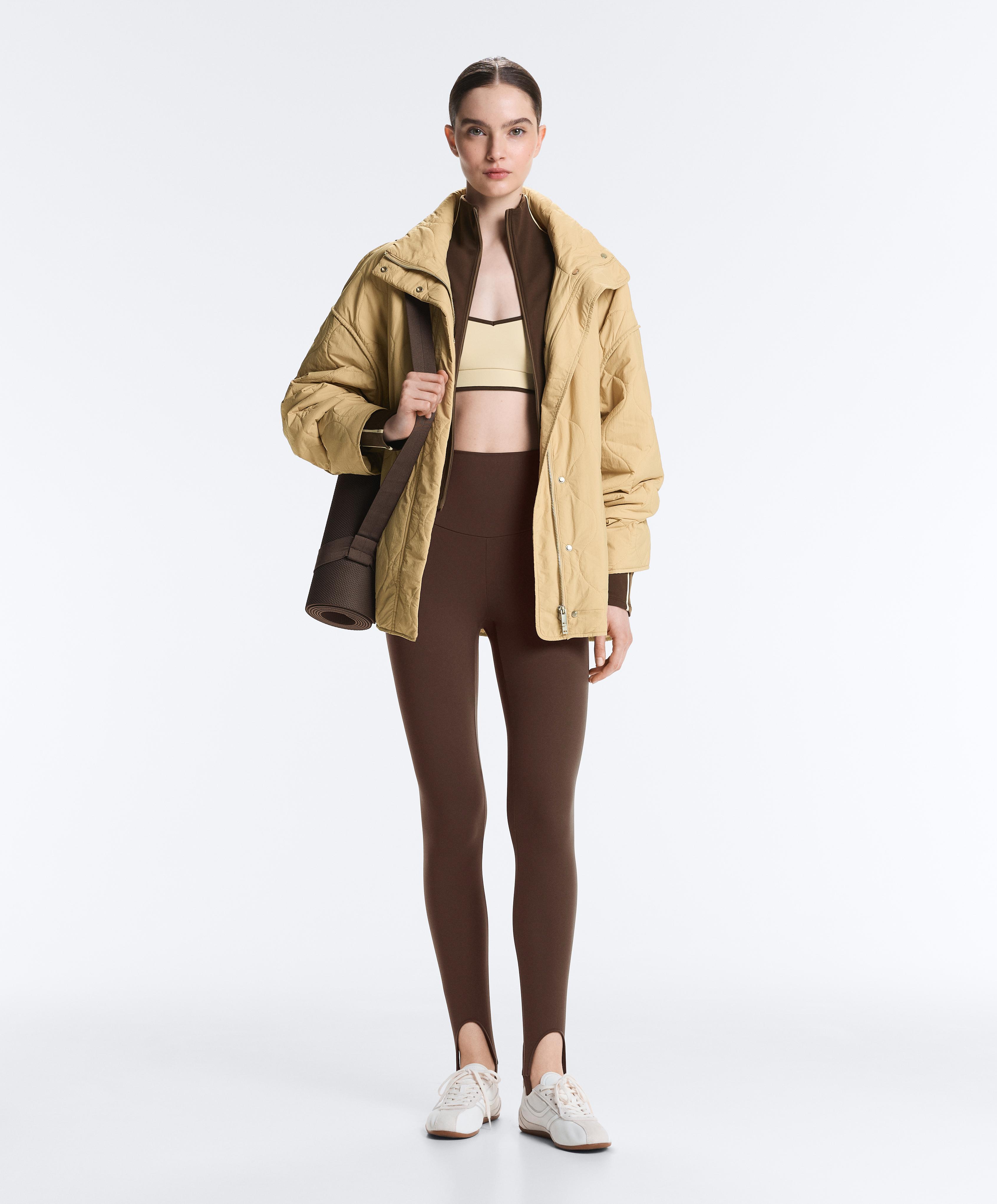 Comfortlux super-high-rise ankle-length leggings — BROWN (alternate view)