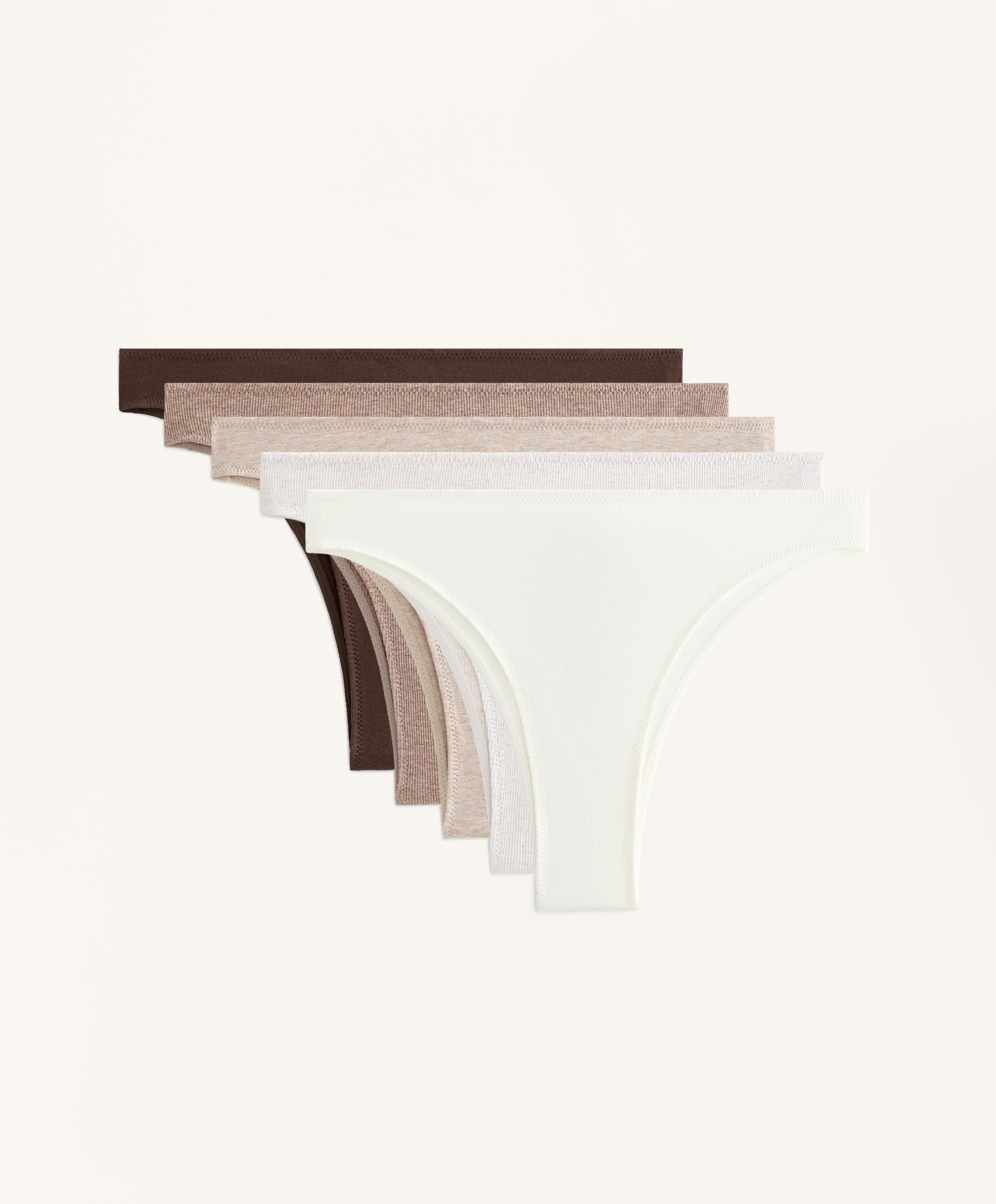 5 rib cotton blend Brazilian briefs