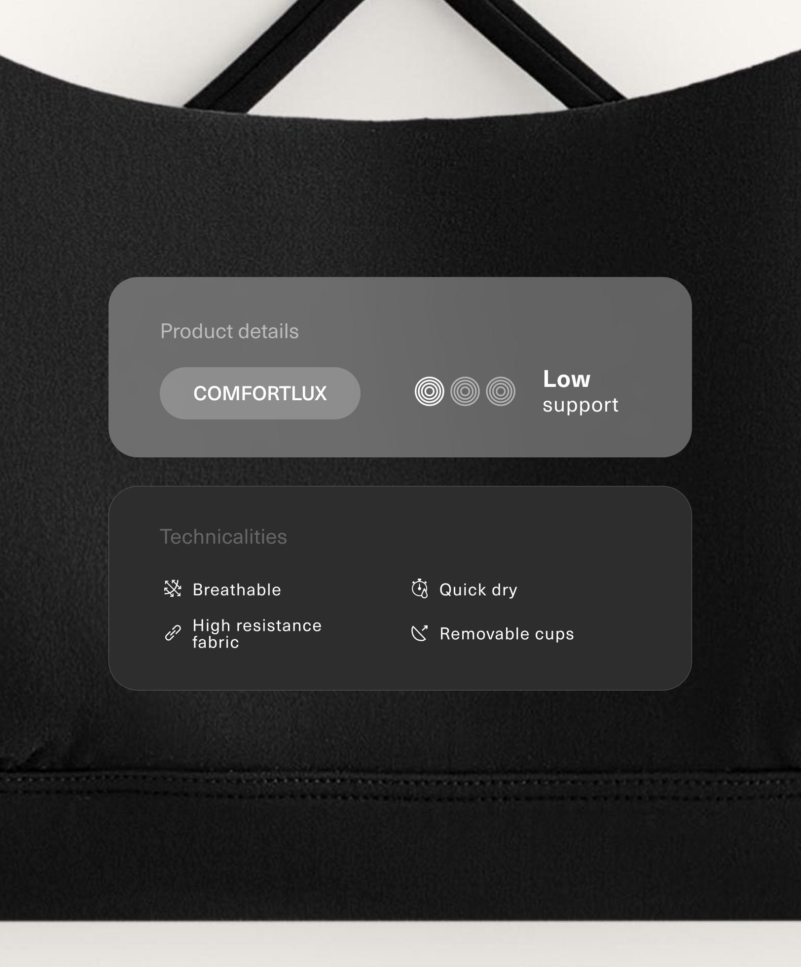 Light-support Comfortlux crossover-strap sports bra Light-support Comfortlux crossover-strap sports bra