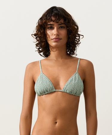 Smock triangle bikini — AQUA GREEN 2