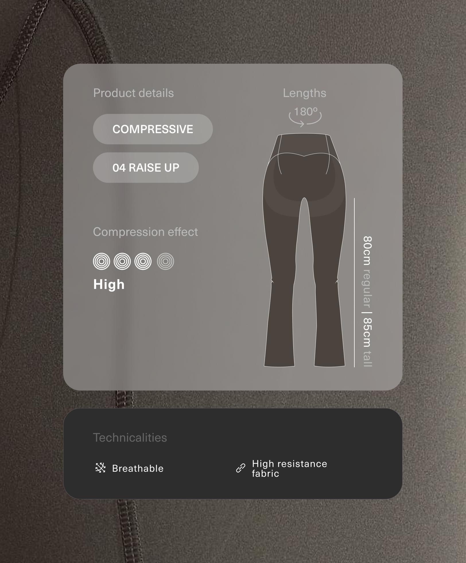 High-rise Compressive Raise Up Flare Trousers