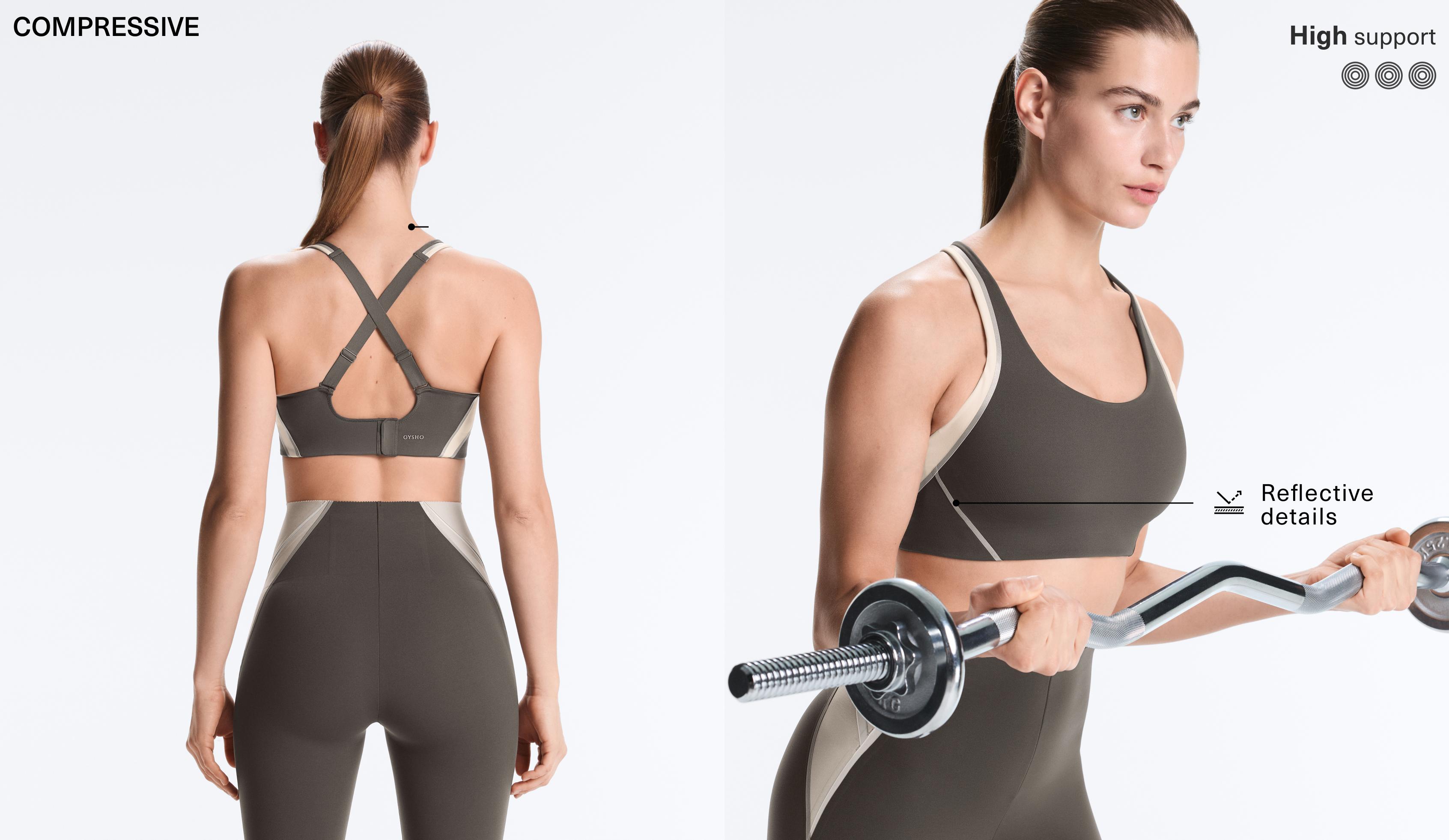 Firm support Compressive reflective sports bra Firm support Compressive reflective sports bra