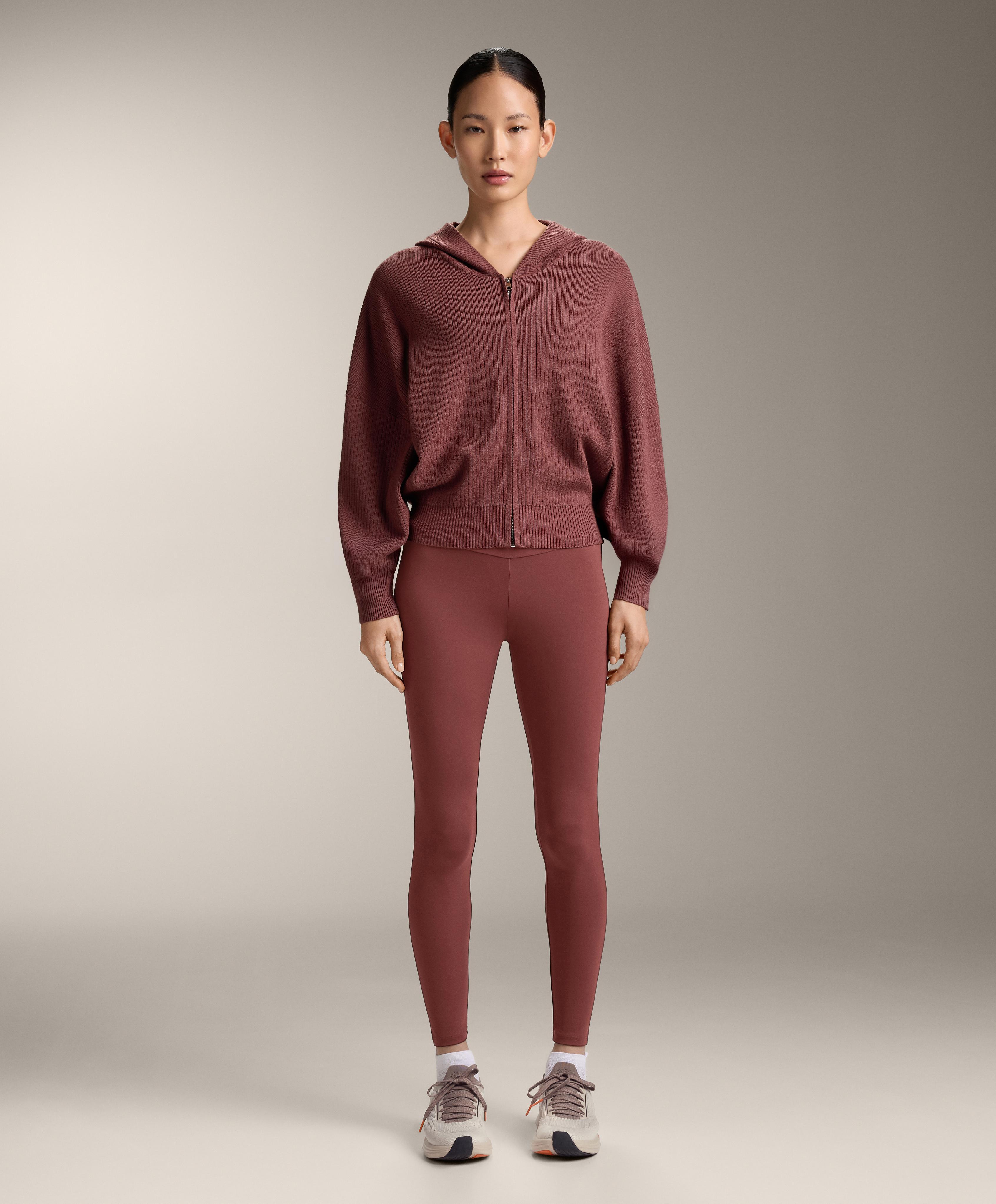 Strickjacke Rib mit Kapuze