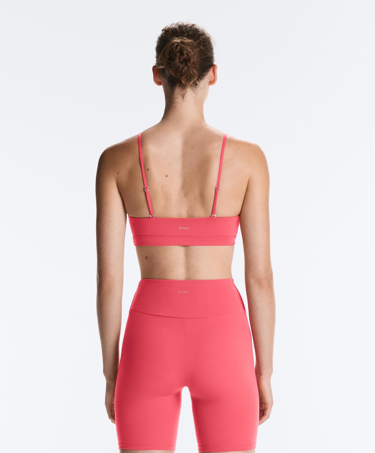 Low-support strap Comfortlux sports bra — WASHED RED