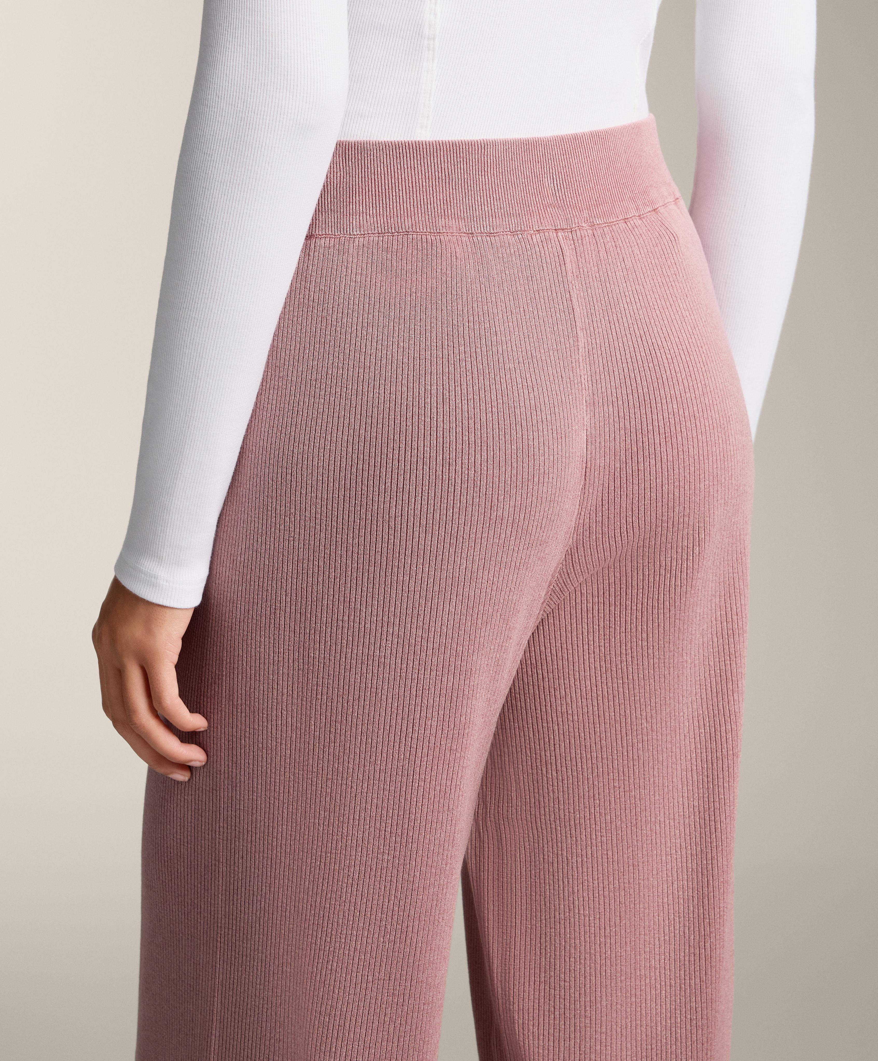 Ίσιο πλεκτό παντελόνι με ειδική πλύση - Εκπτώσεις