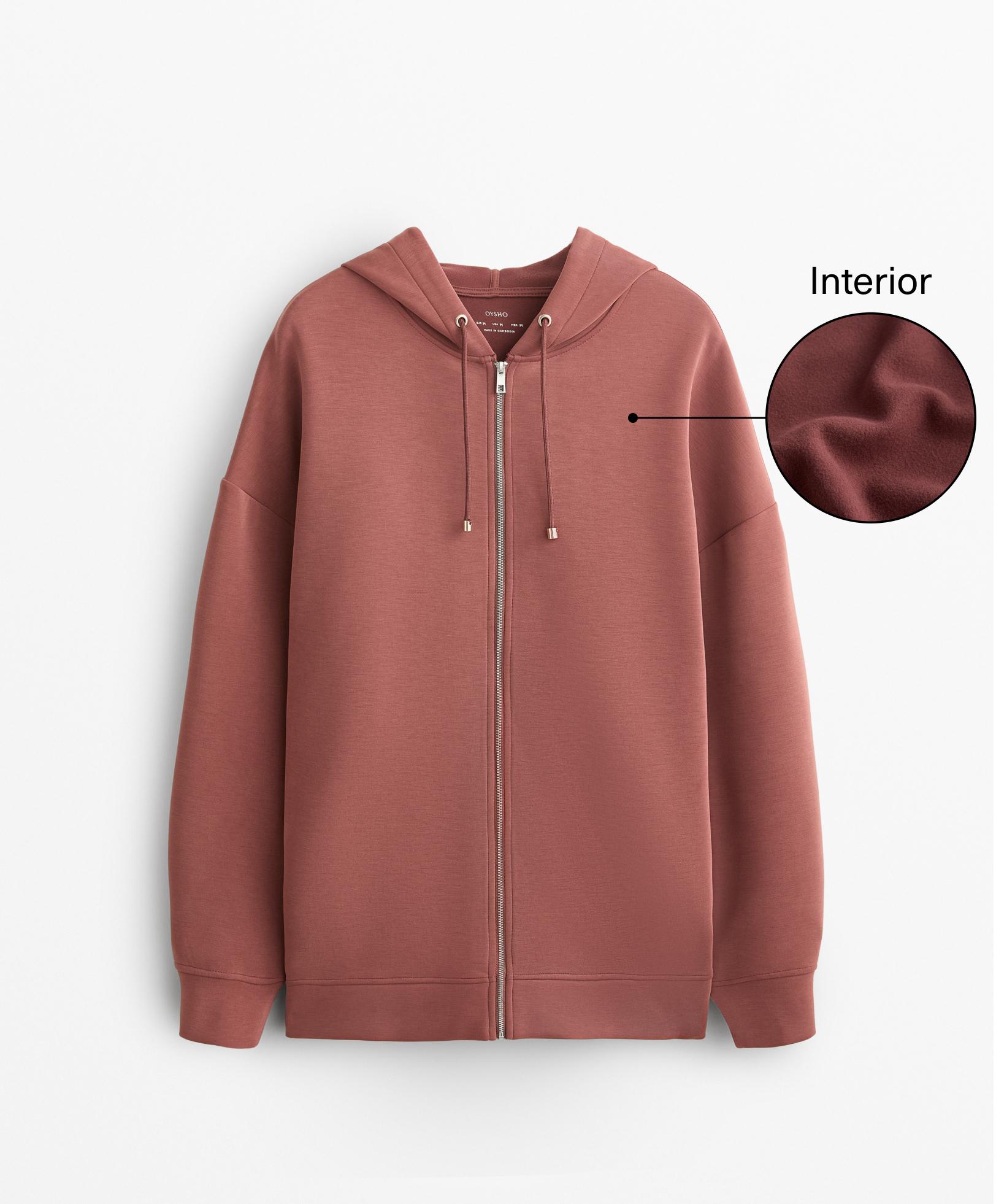 Oversize jacket with soft-touch modal