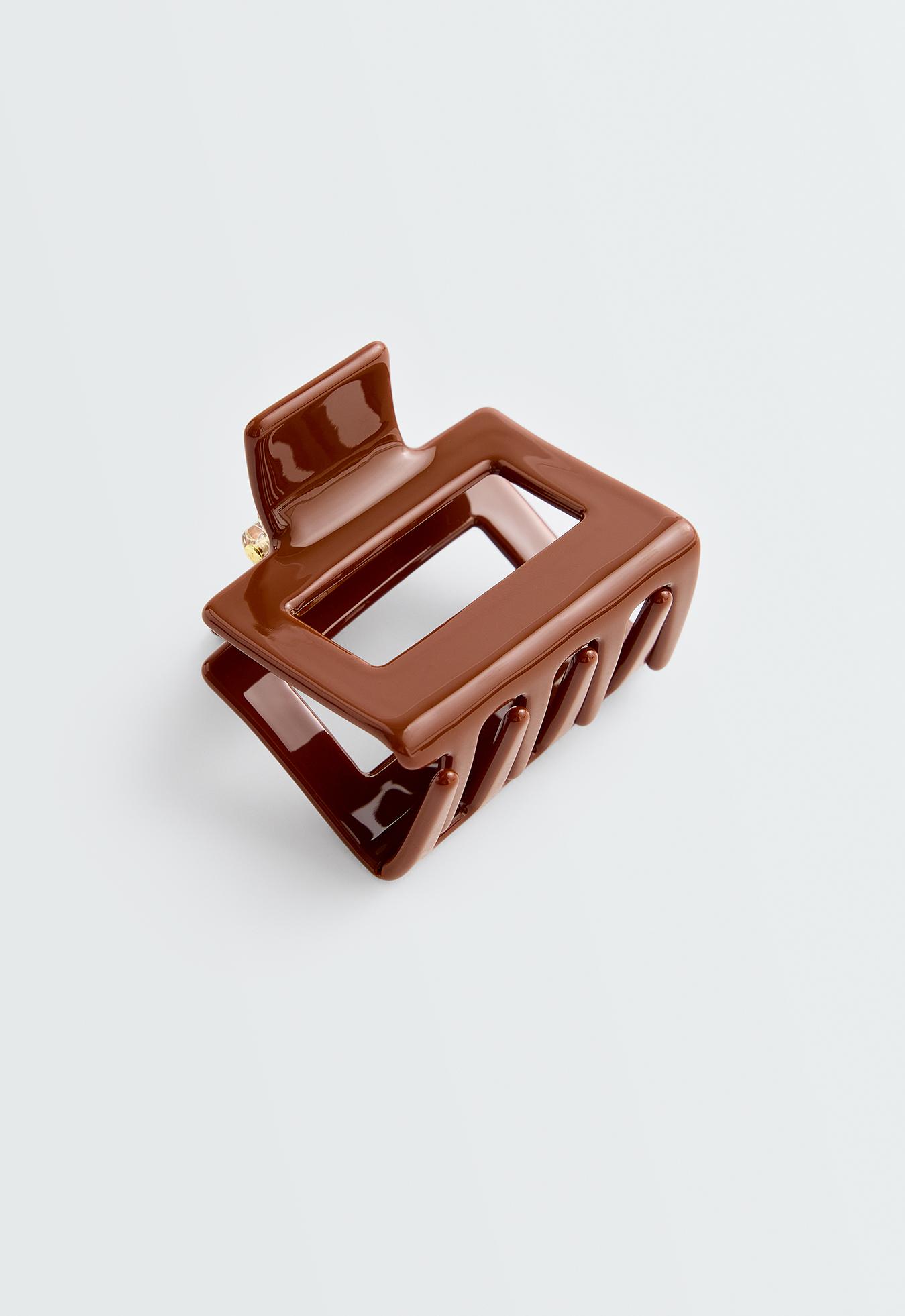 Square hair claw — COPPER