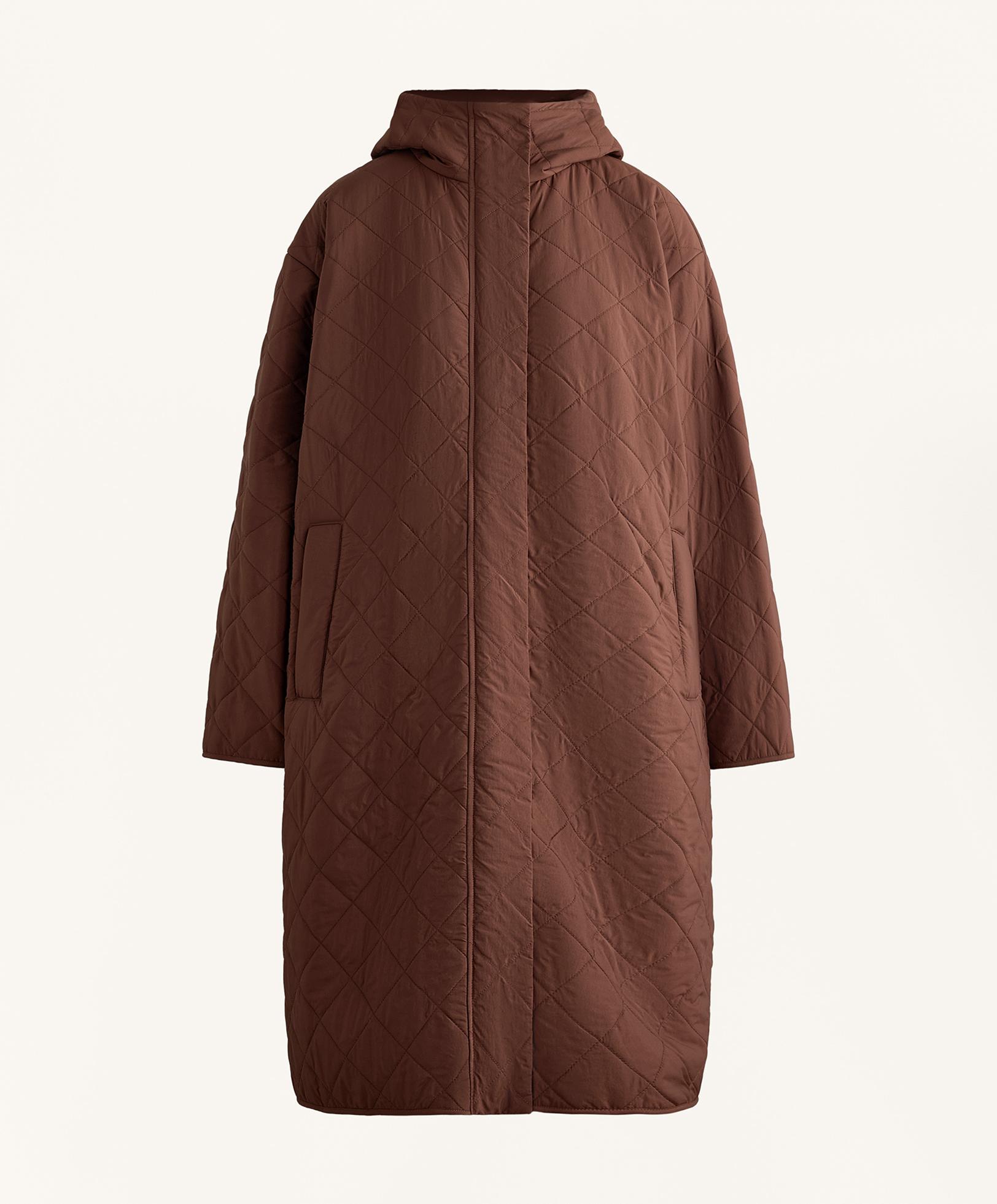 Long water-repellent FELLEX® AEROGEL padded jacket — RUST