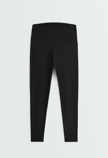 65cm Warm maternity leggings with zips — BLACK 7