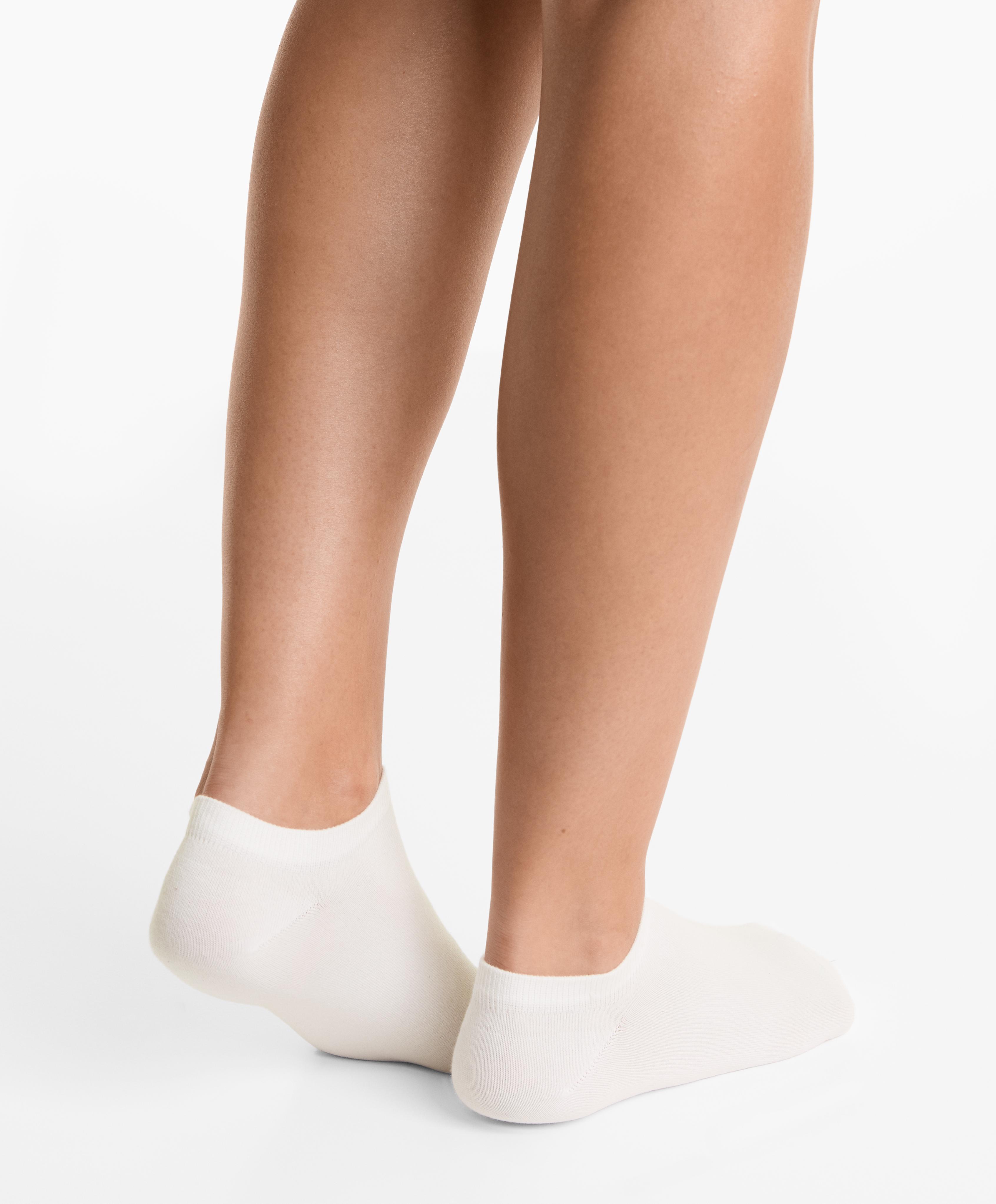 5 pairs of cotton blend sneaker socks — SAND MELANGE