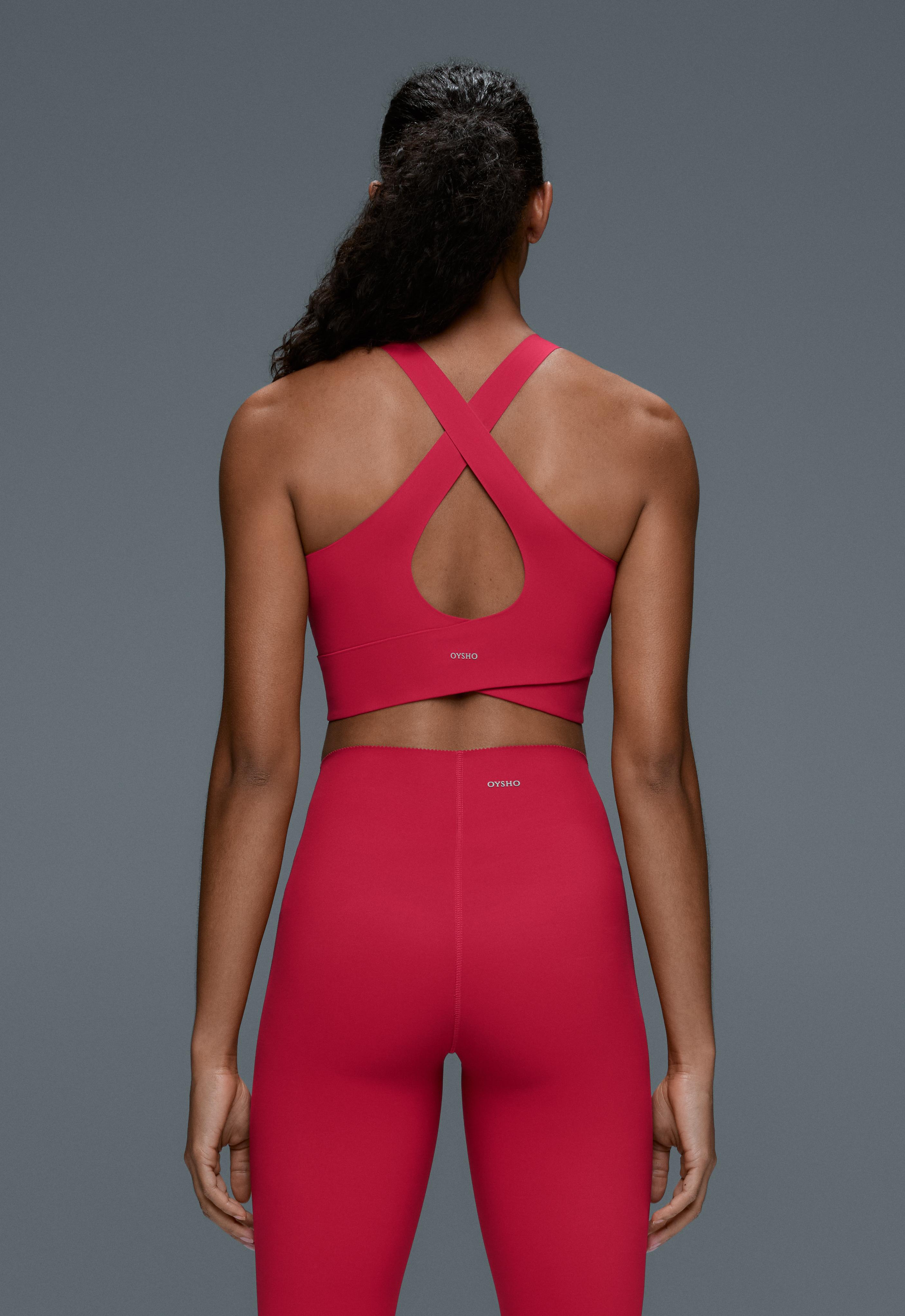 Light Touch crossover back tank top — RED