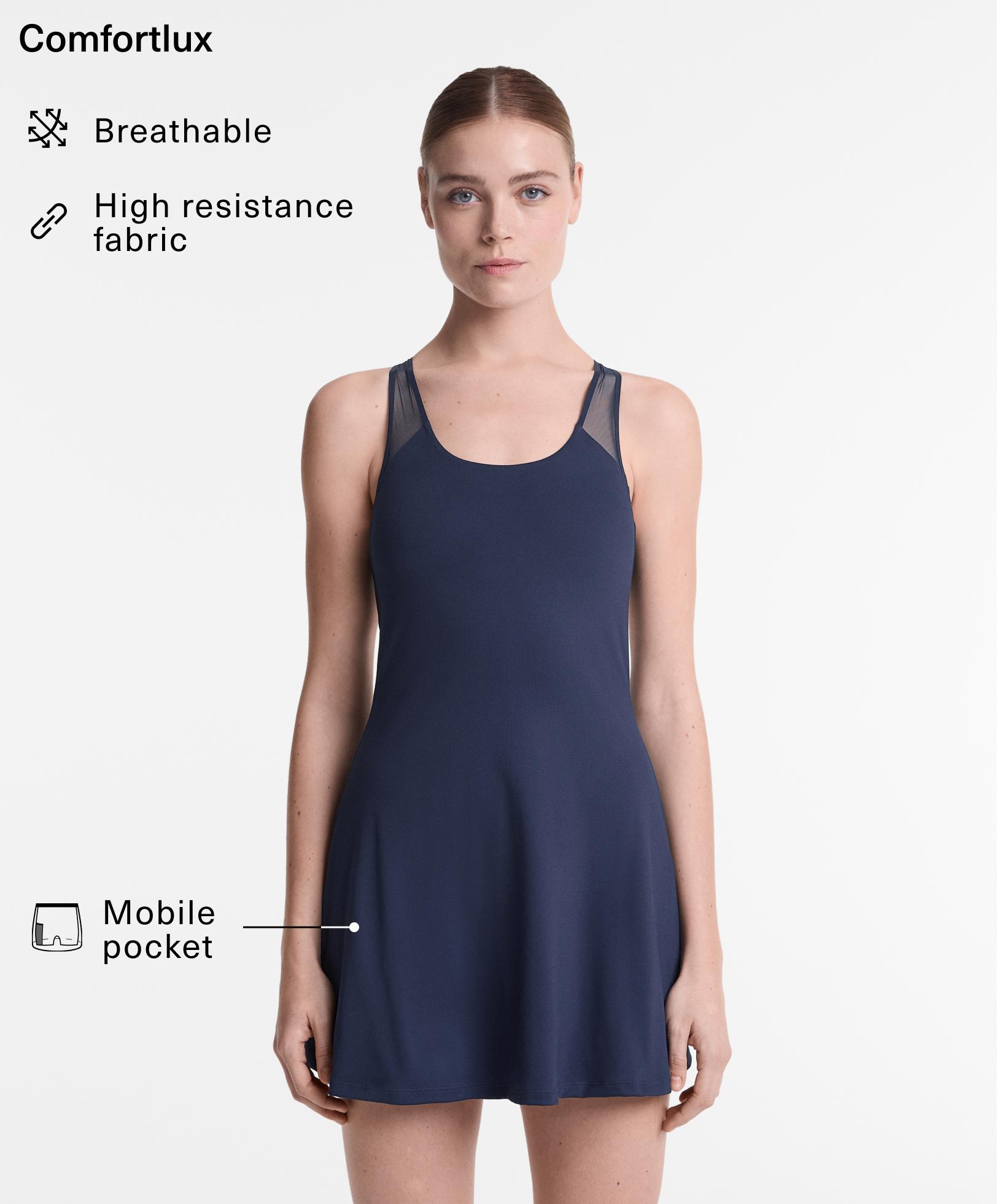 Short strappy mesh comfortlux dress