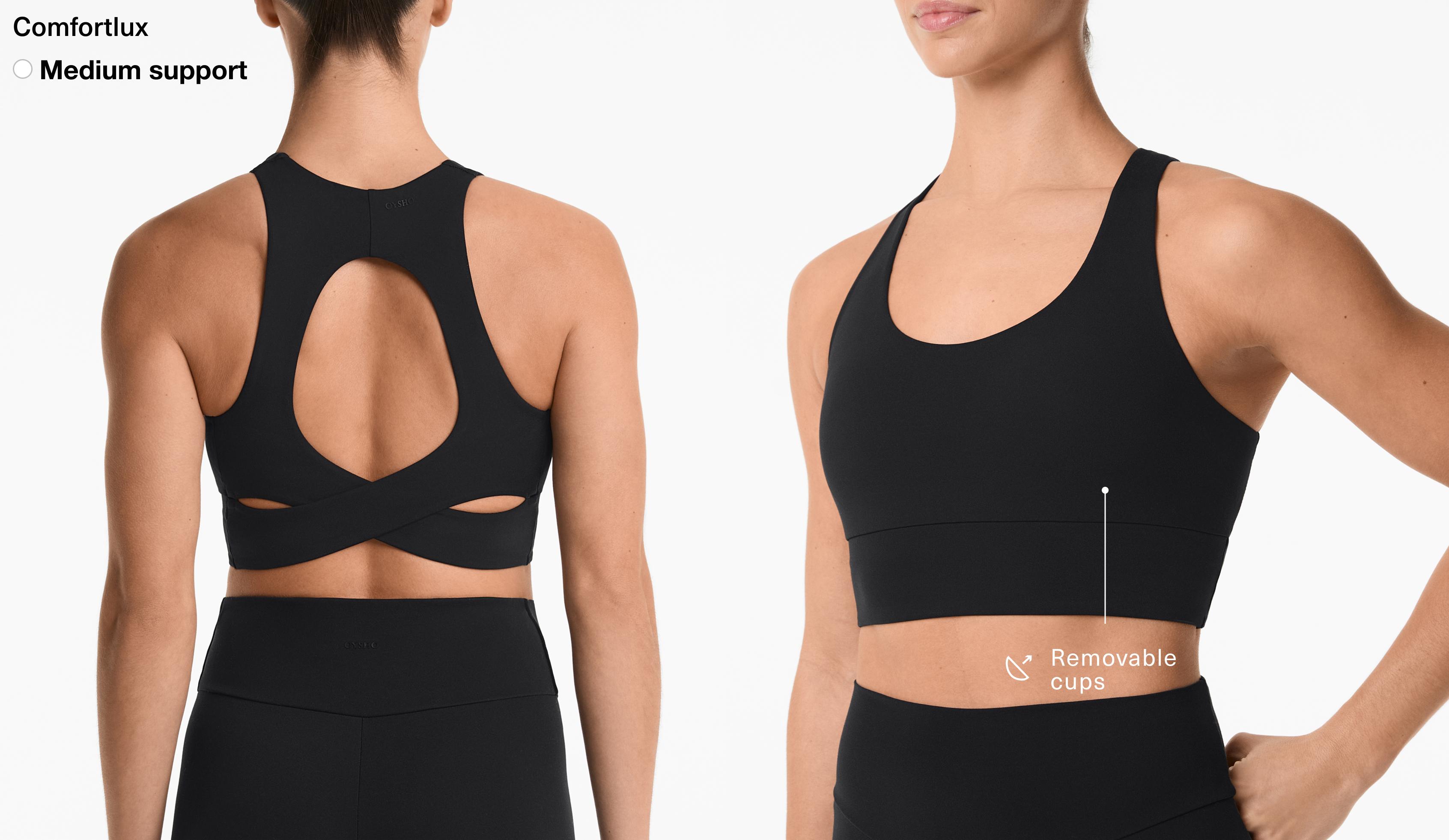 Medium-support Comfortlux back sports bra with cups - Sale