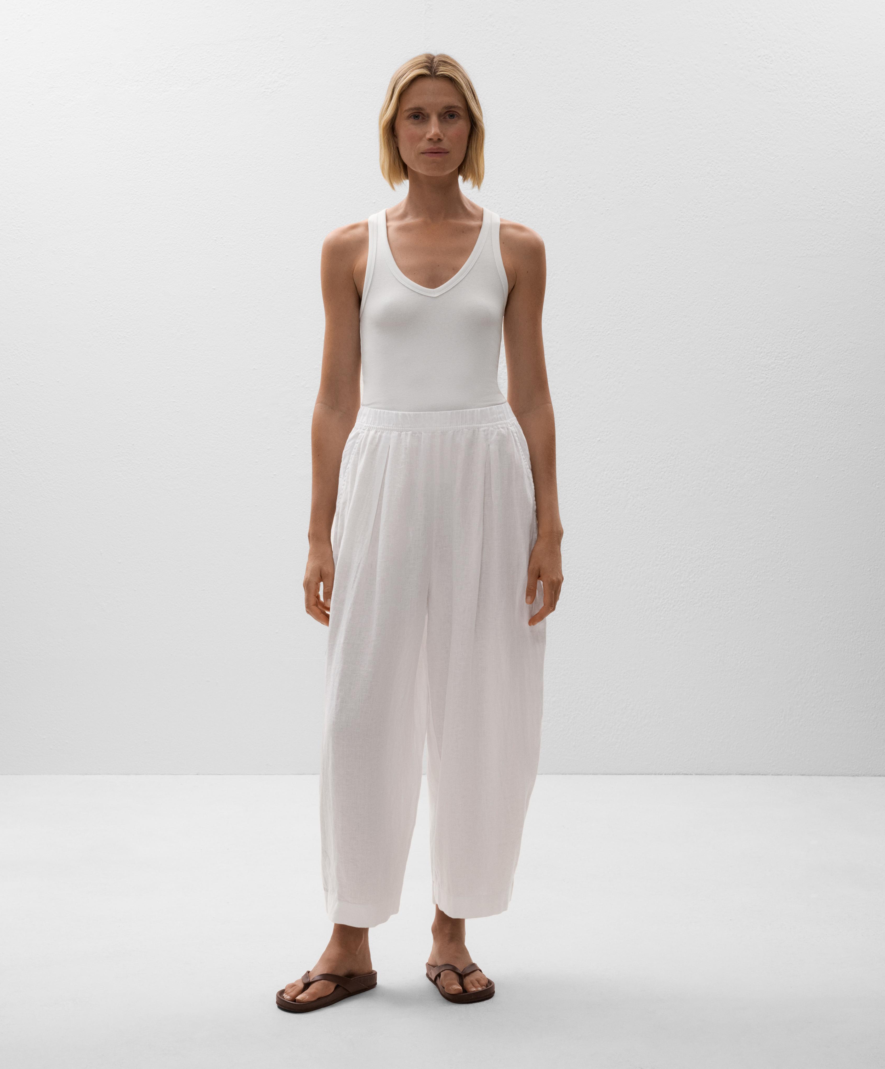 100% Linen Crop Balloon Trousers - Sale 100% Linen Crop Balloon Trousers - Sale