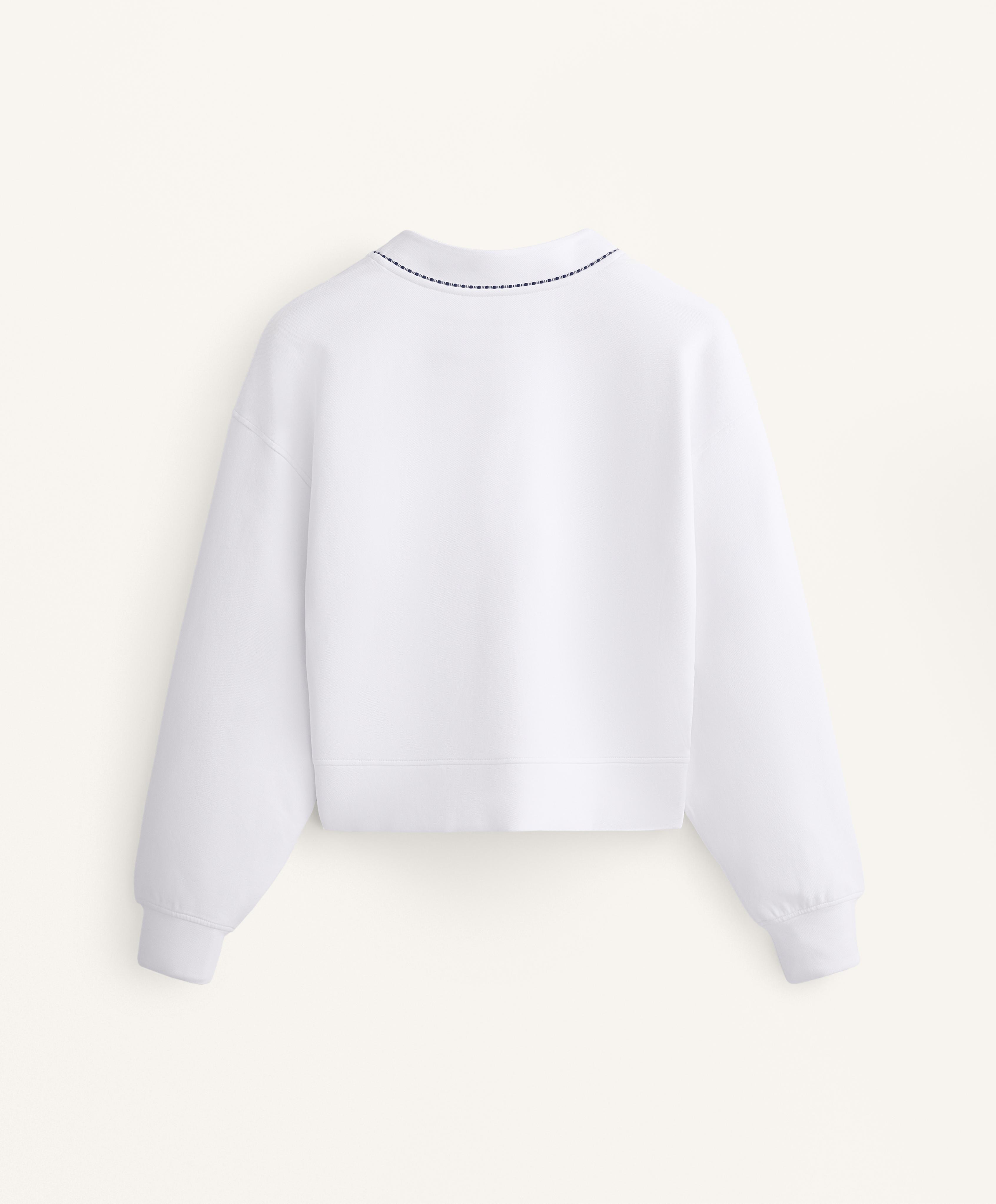 Cotton blend heavy weight piqué cardigan