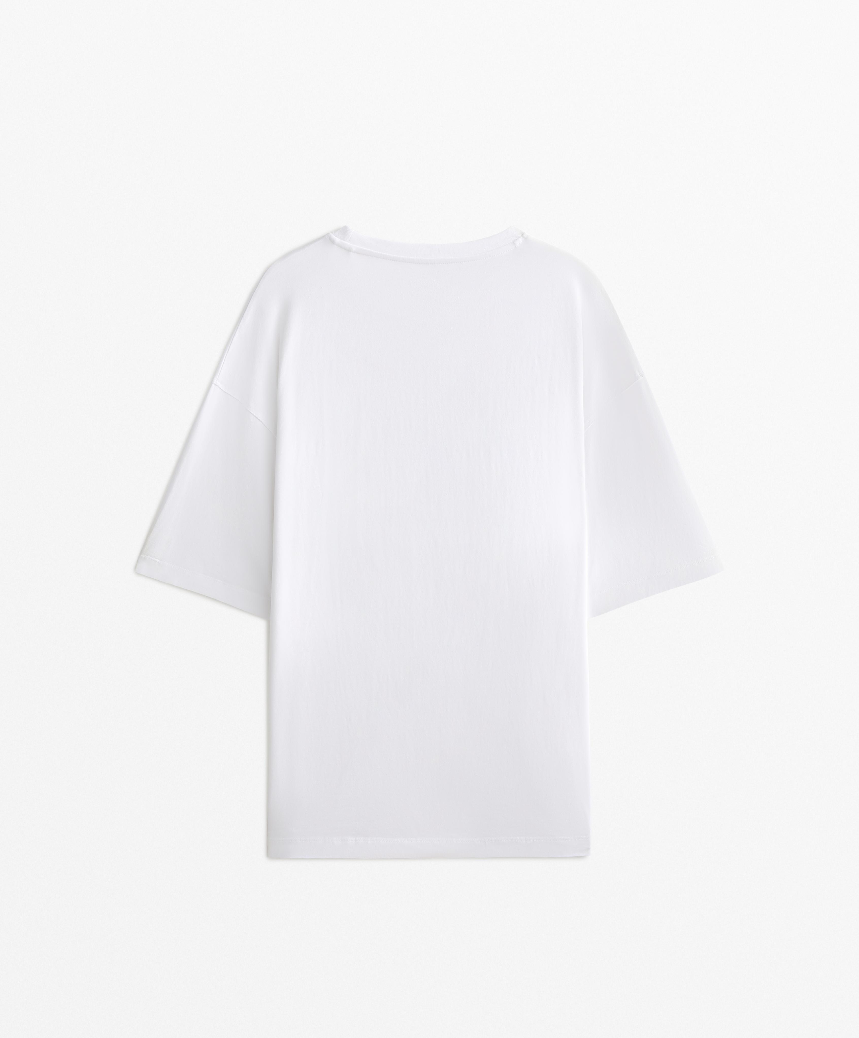 Short sleeve cotton blend T-shirt