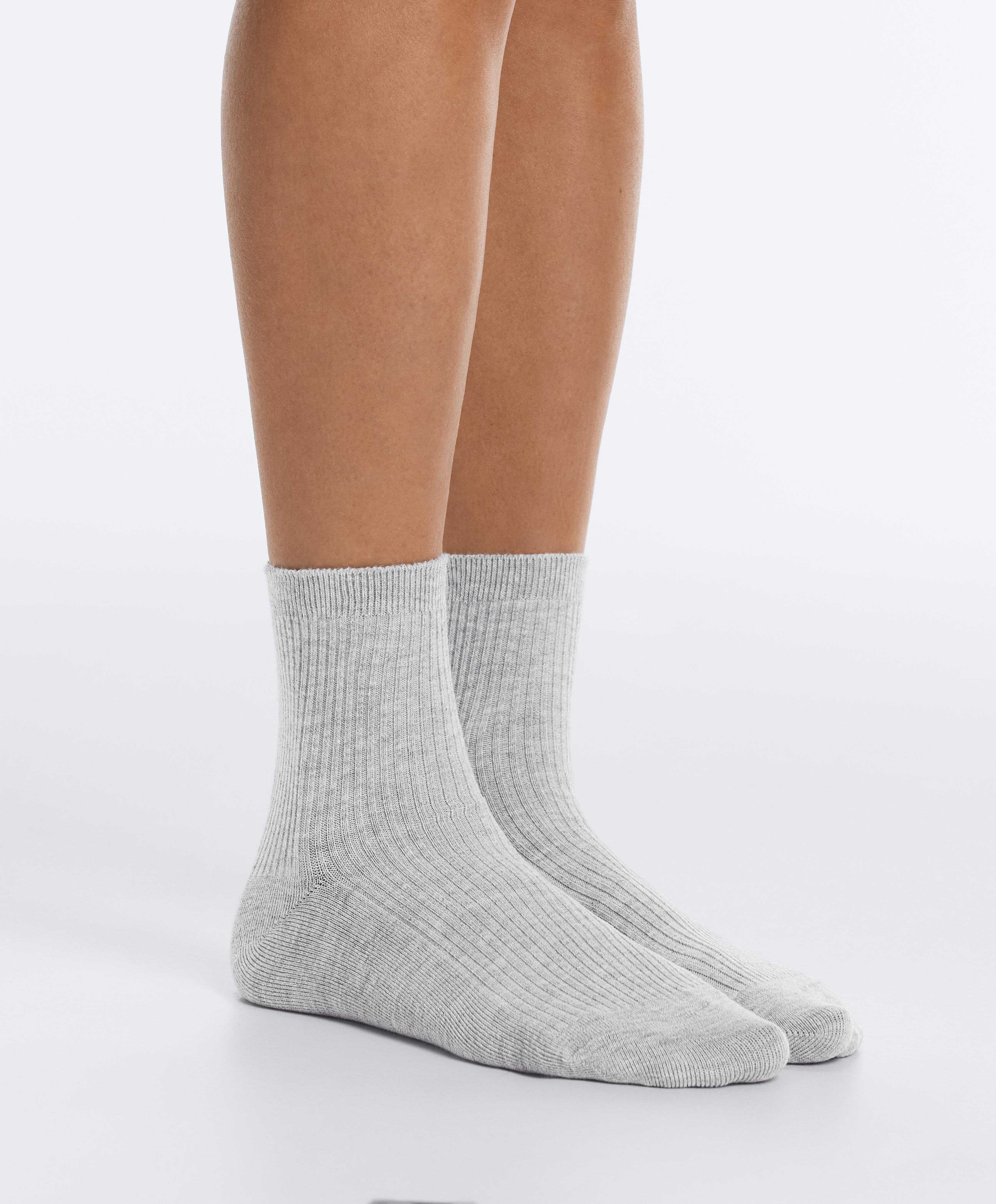 5 pairs of cotton blend quarter socks — BRIGHT RED