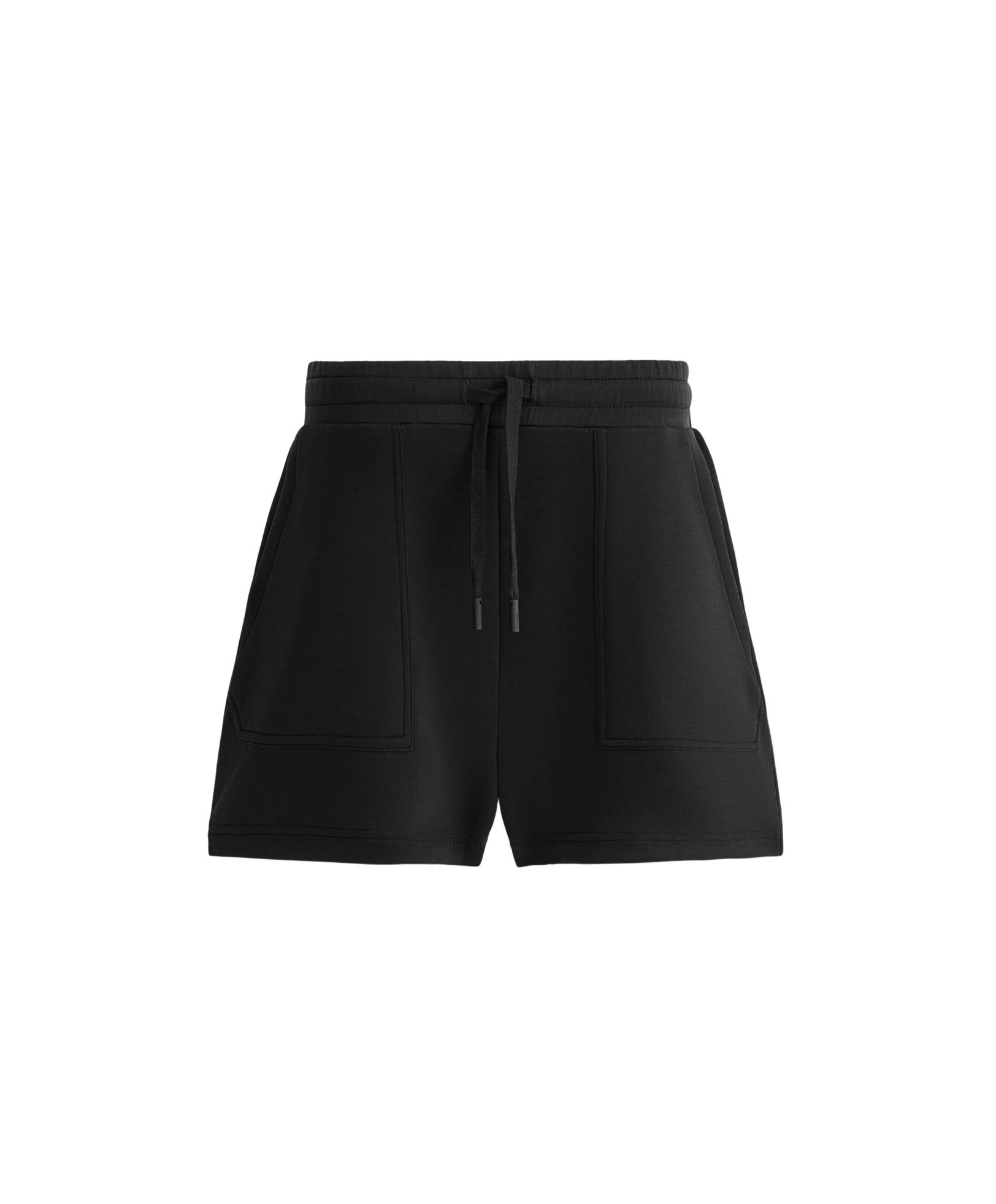Soft-touch modal shorts — BLACK