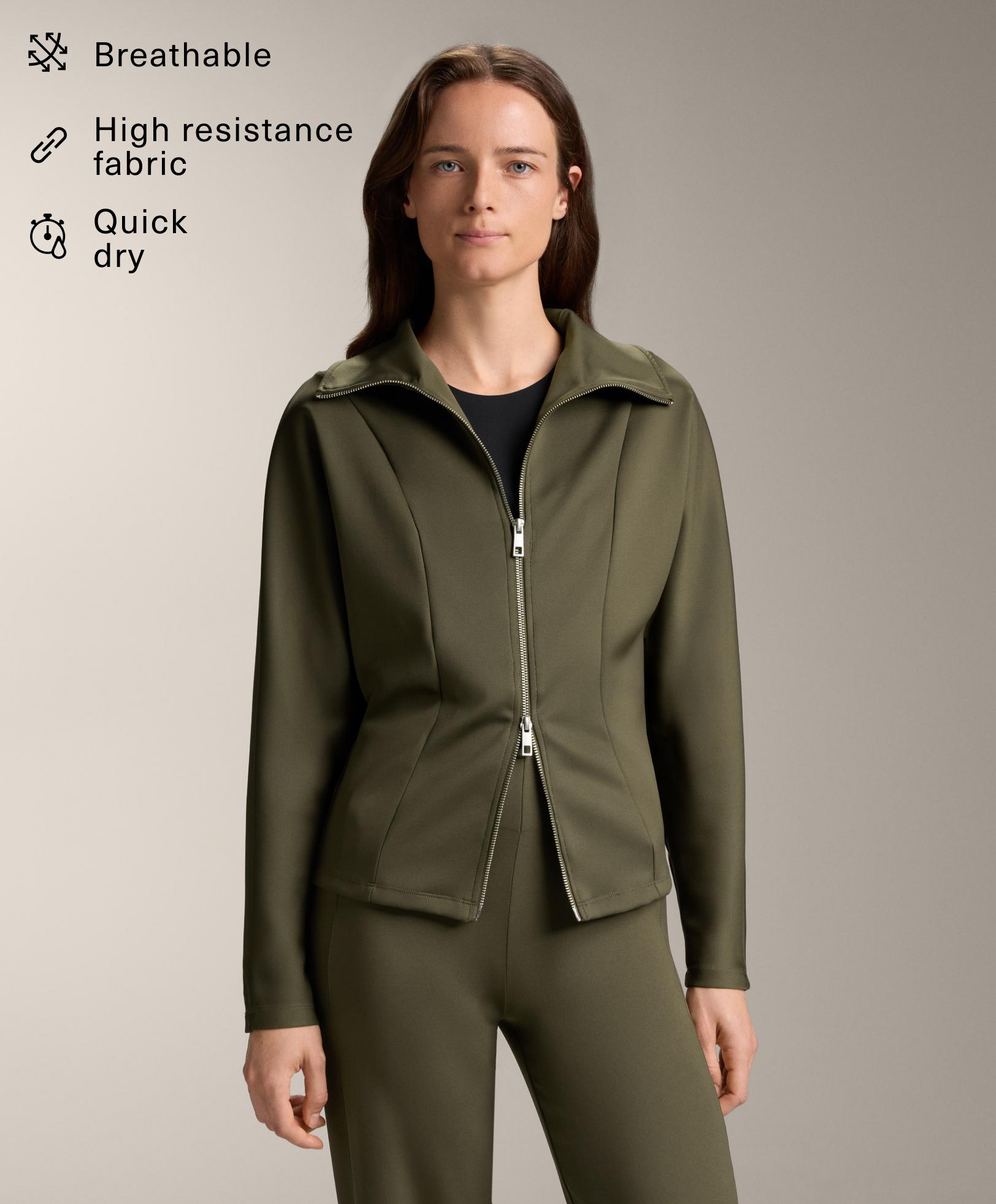 Veste effet néoprène double fermeture éclair