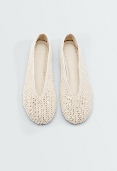 Crochet ballet flats — ECRU 3