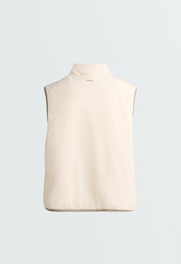 FELLEX® Volcanic technical padded gilet with piping — PALE ECRU 8