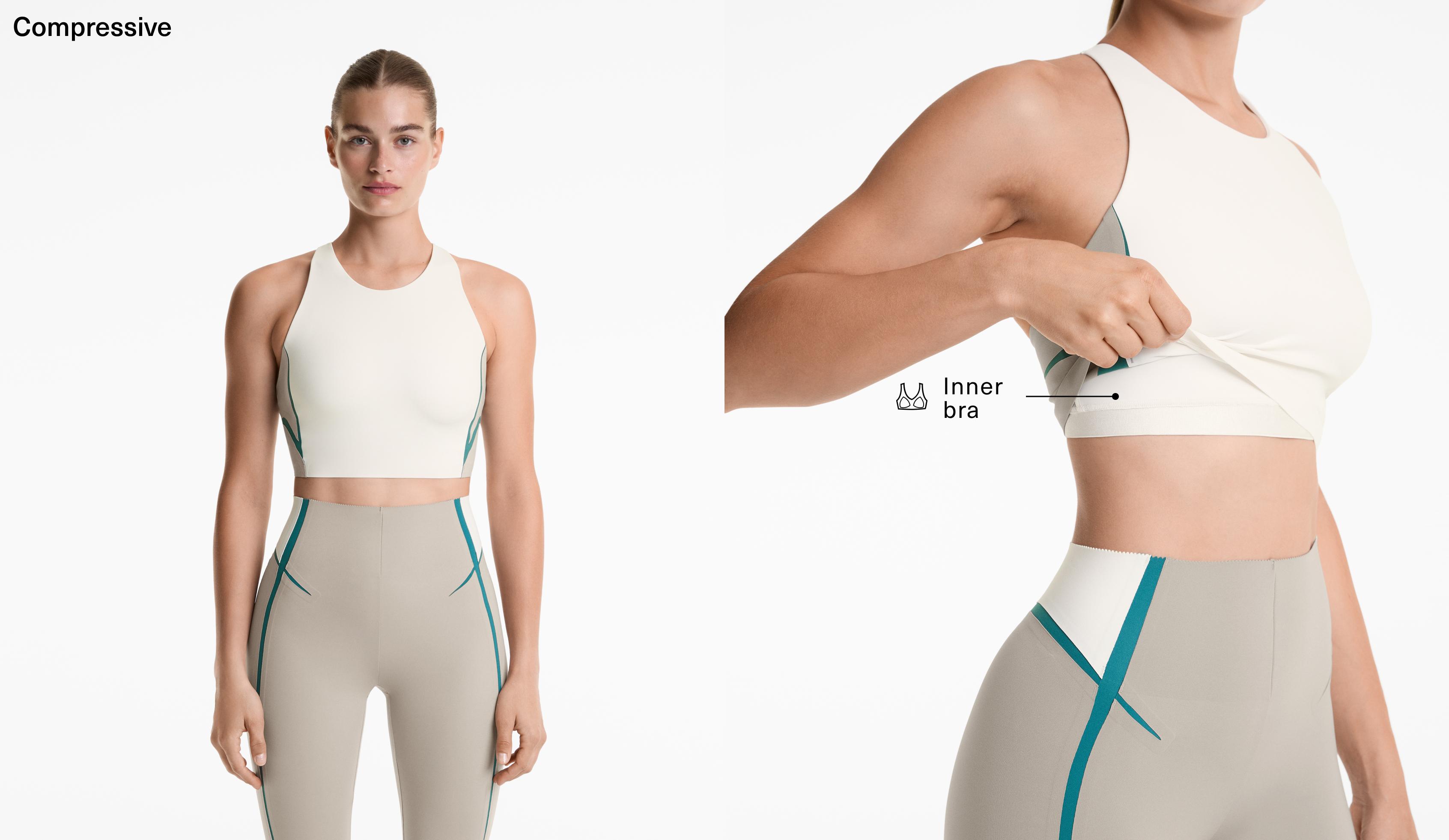 Tank top compressive à lignes