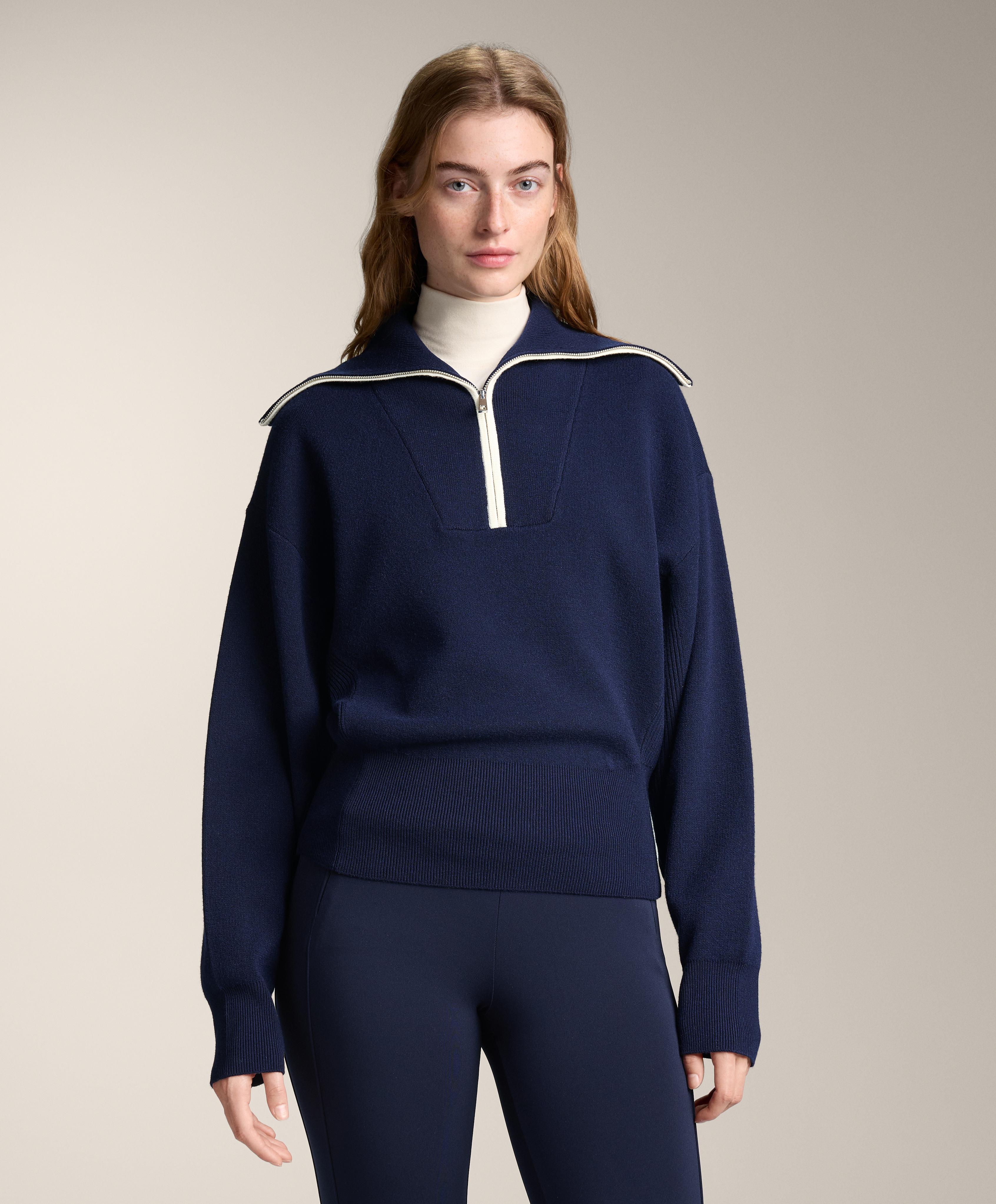 Jersey cuello subido media cremallera Jersey cuello subido media cremallera