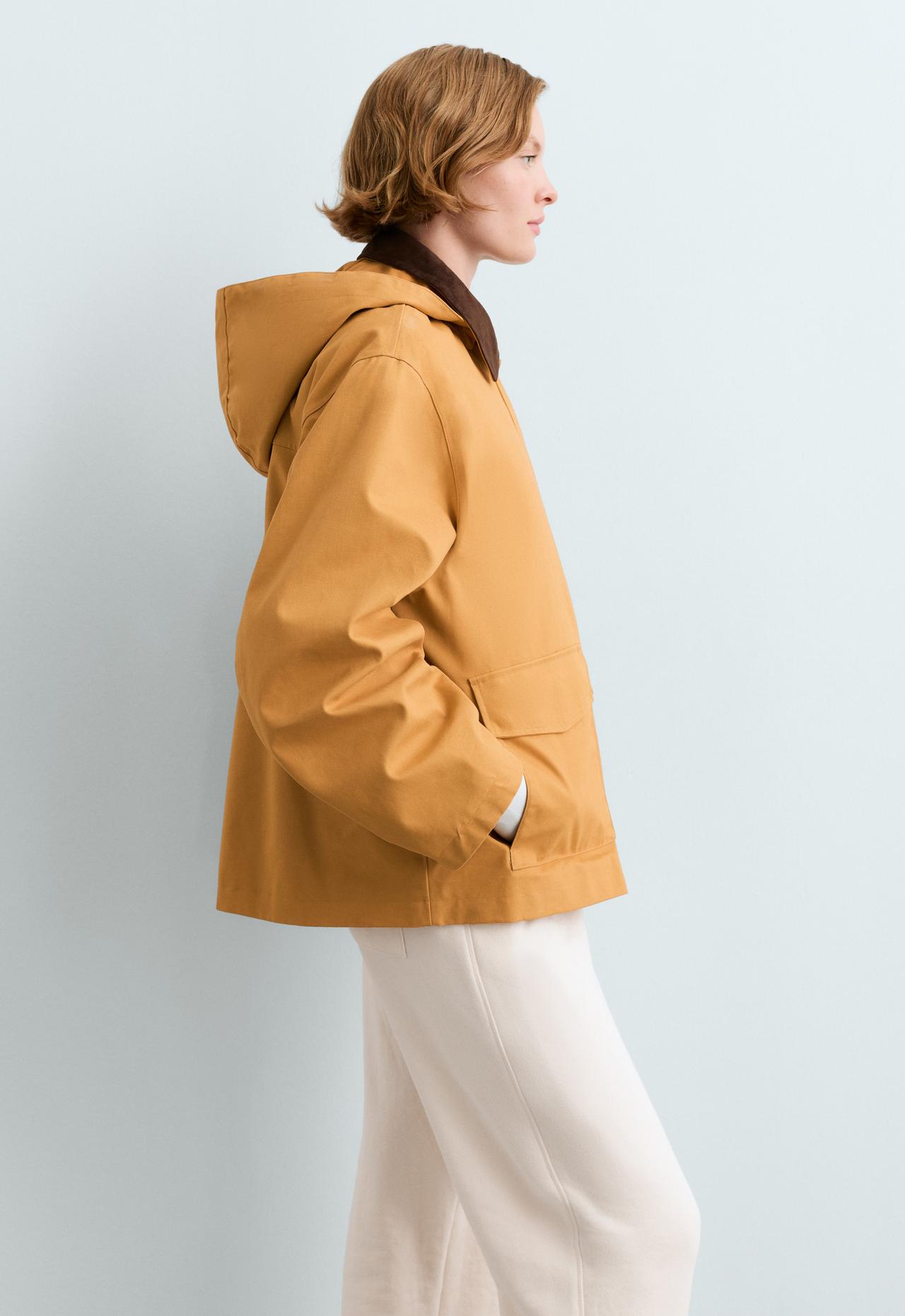 100% cotton canvas jacket — MUSTARD