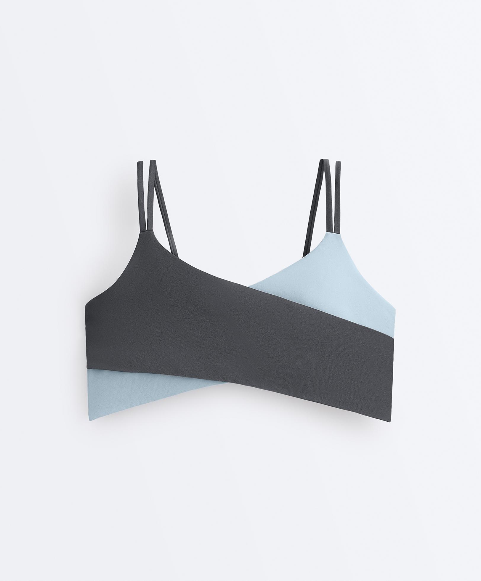 Medium-support Comfortlux sports bra — ASPHALT
