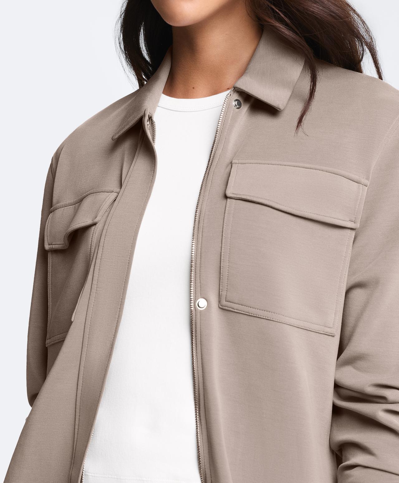 Straight jacket with belt and soft-touch modal — MID-MINK