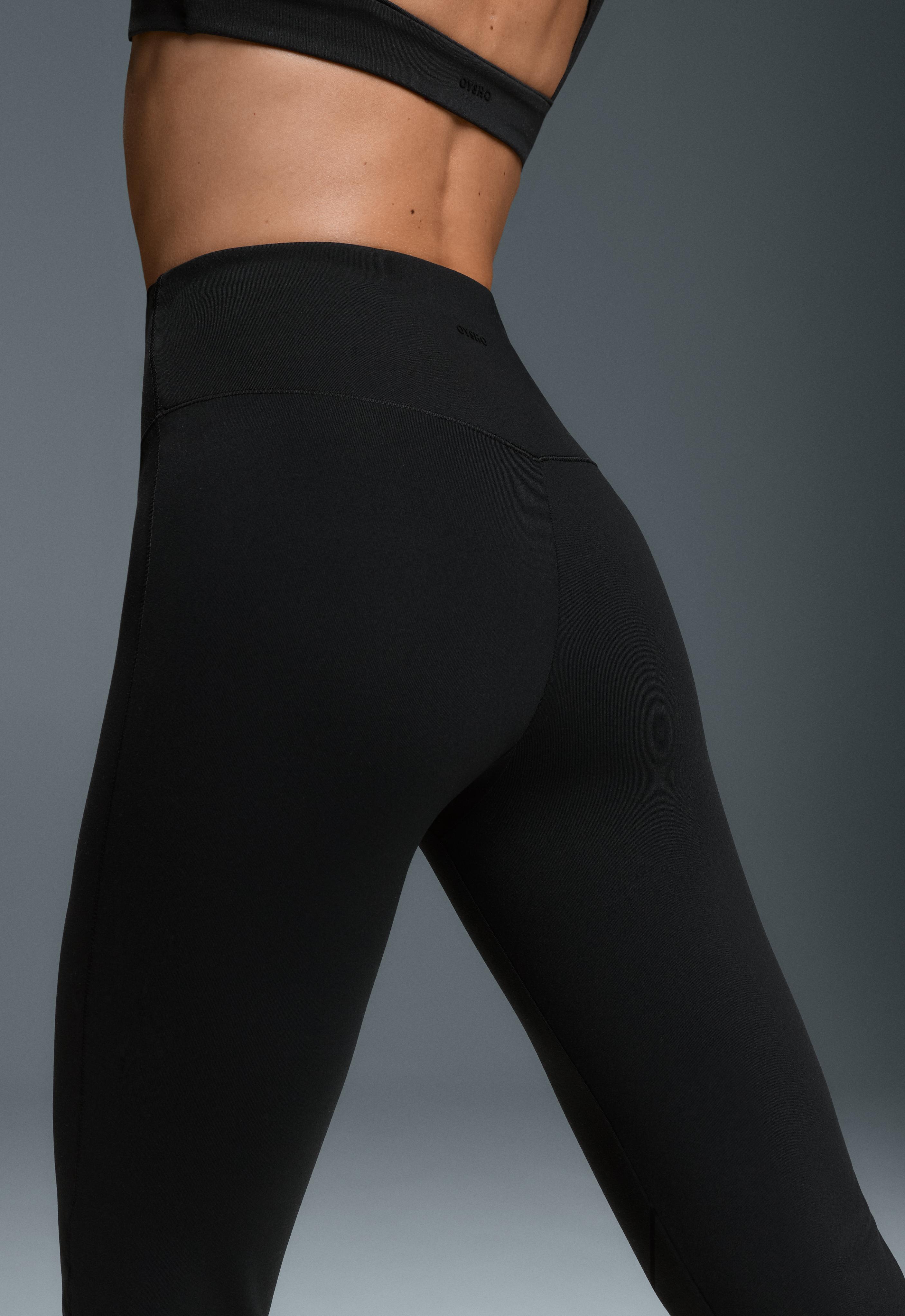 Evermove high rise flare trousers — BLACK