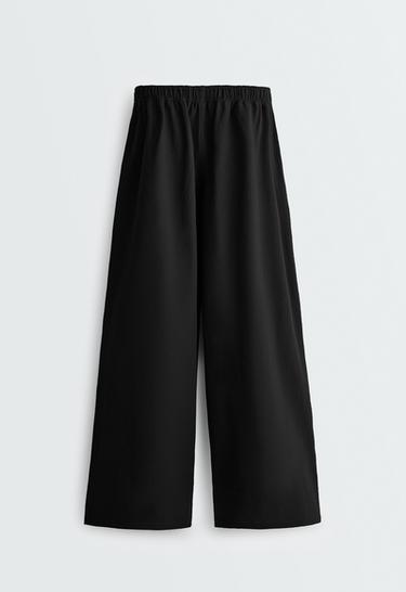 Adjustable technical wide-leg trousers — BLACK 6