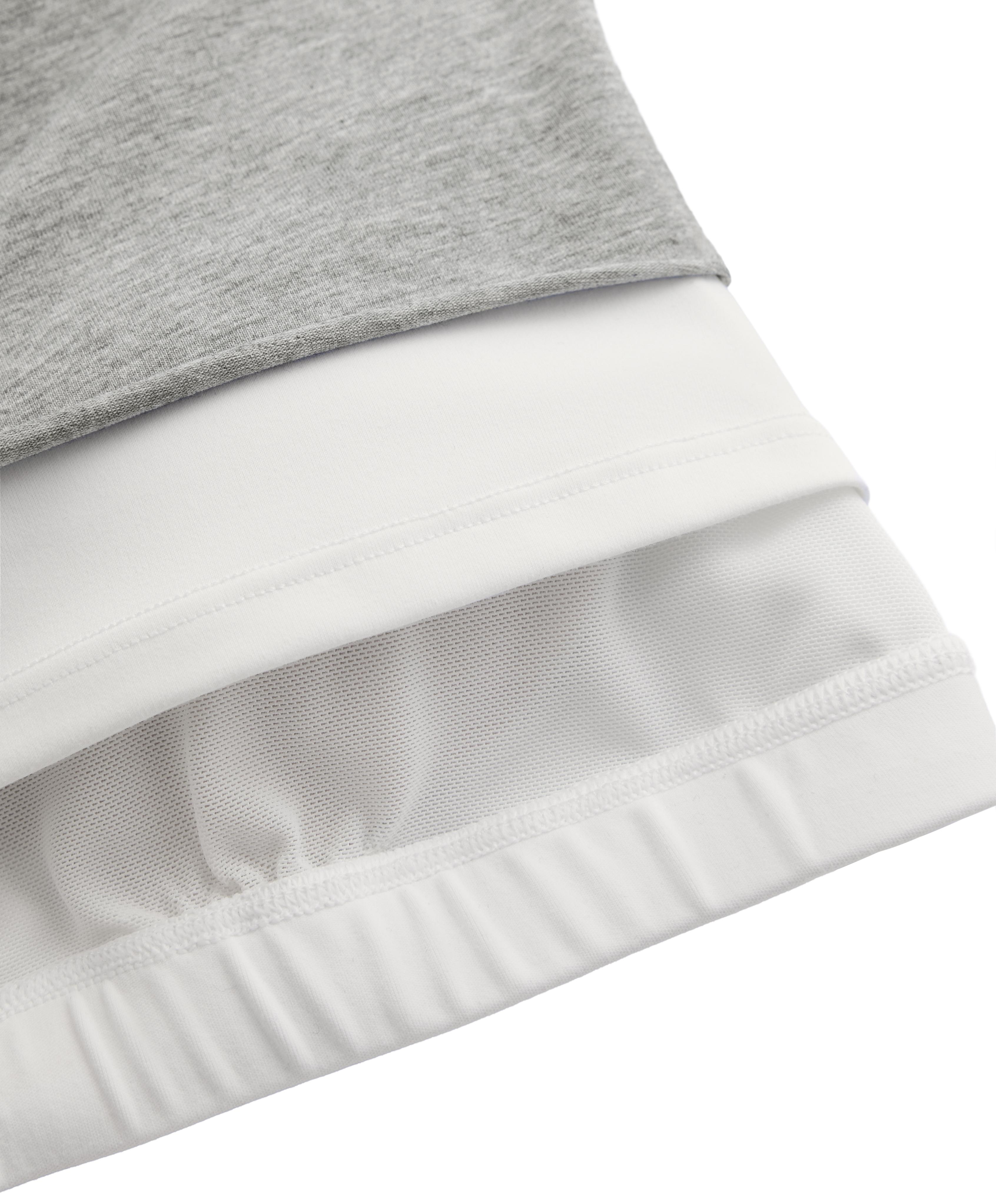 Marl overlay halterneck tank top — GREY MELANGE