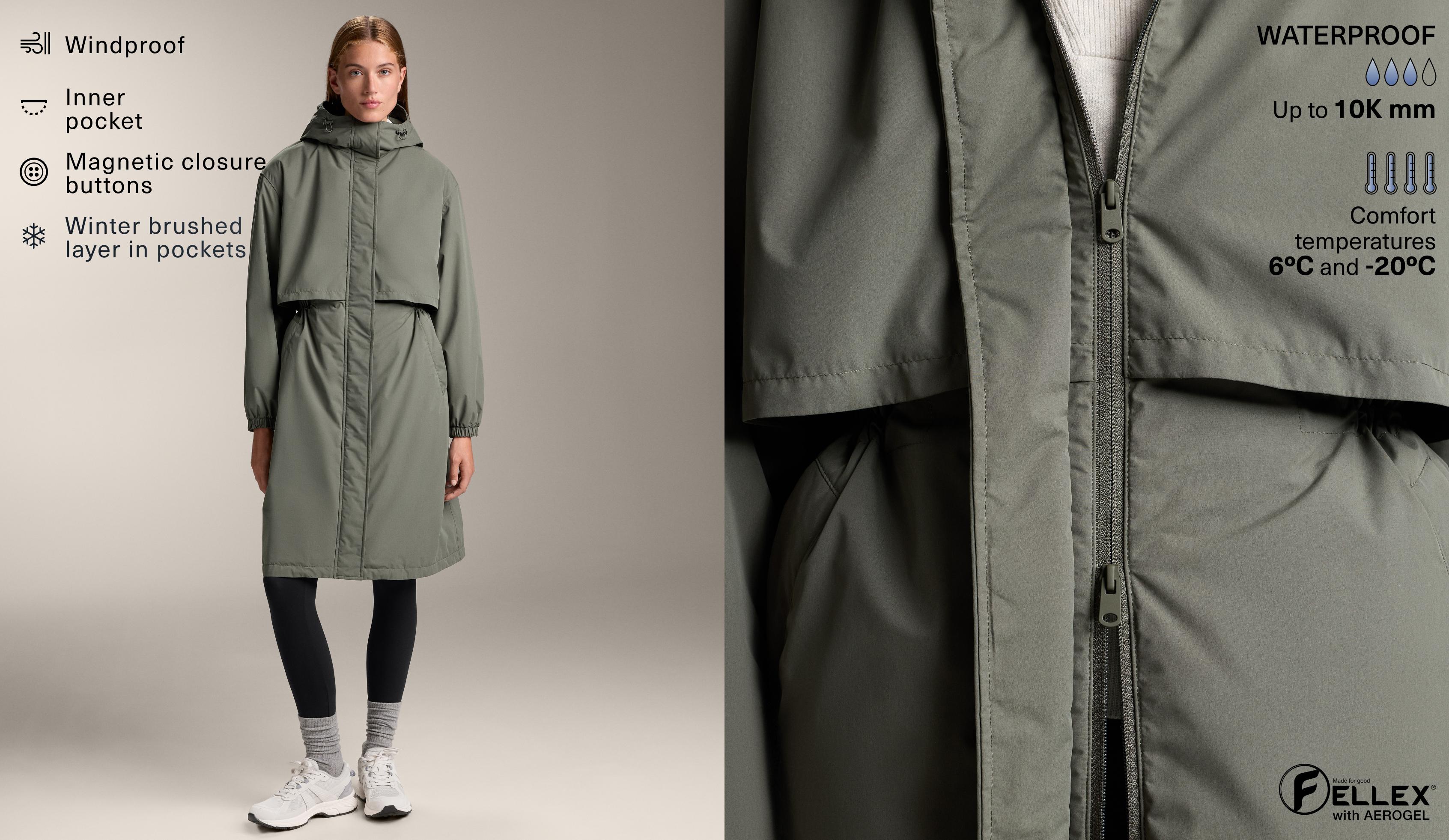 FELLEX® with AEROGEL 10k waterproof long padded jacket FELLEX® with AEROGEL 10k waterproof long padded jacket