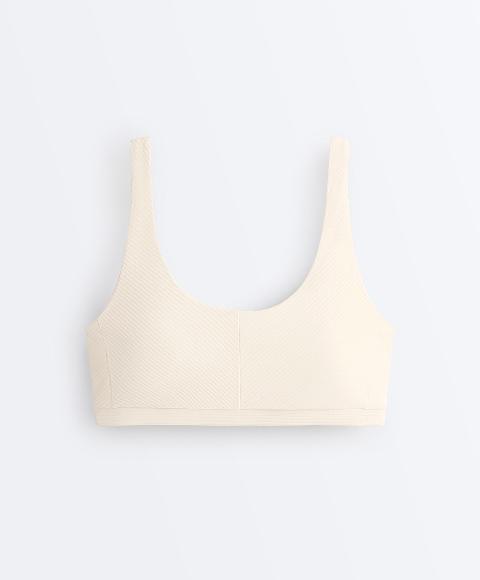 Rib Comfortlux top — PALE BEIGE