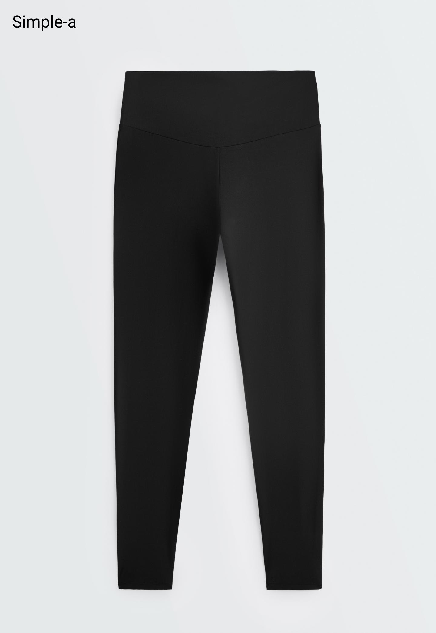 Comfortlux high-waisted ankle-length leggings — BLACK