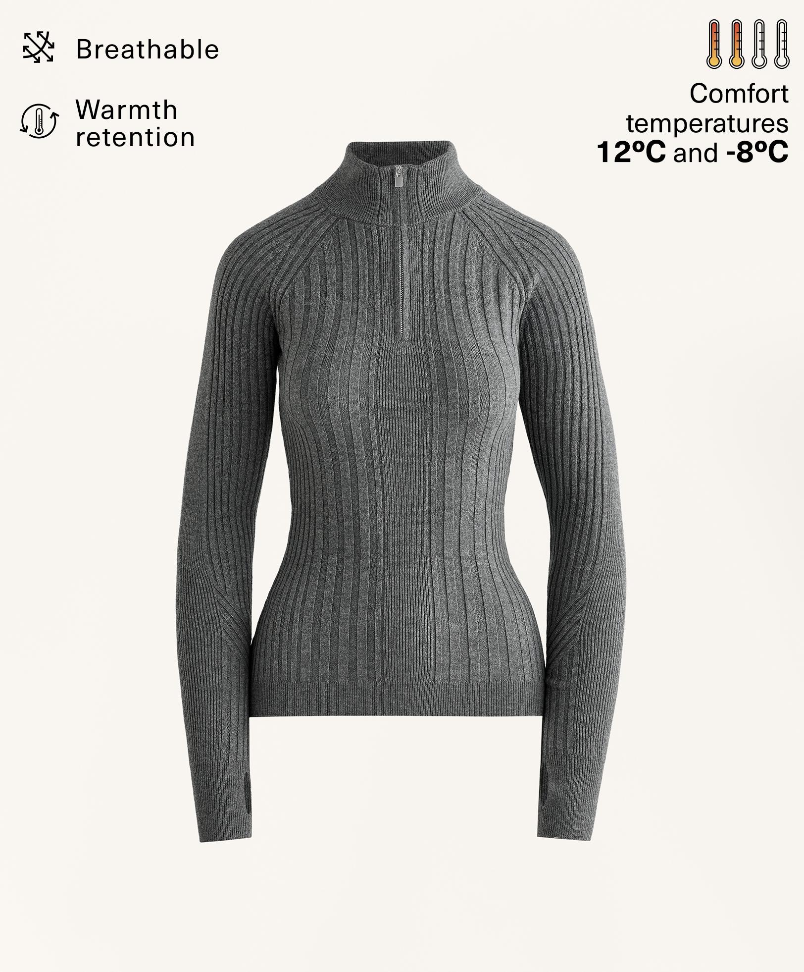 Camiseta térmica base layer punto rib ergonómica