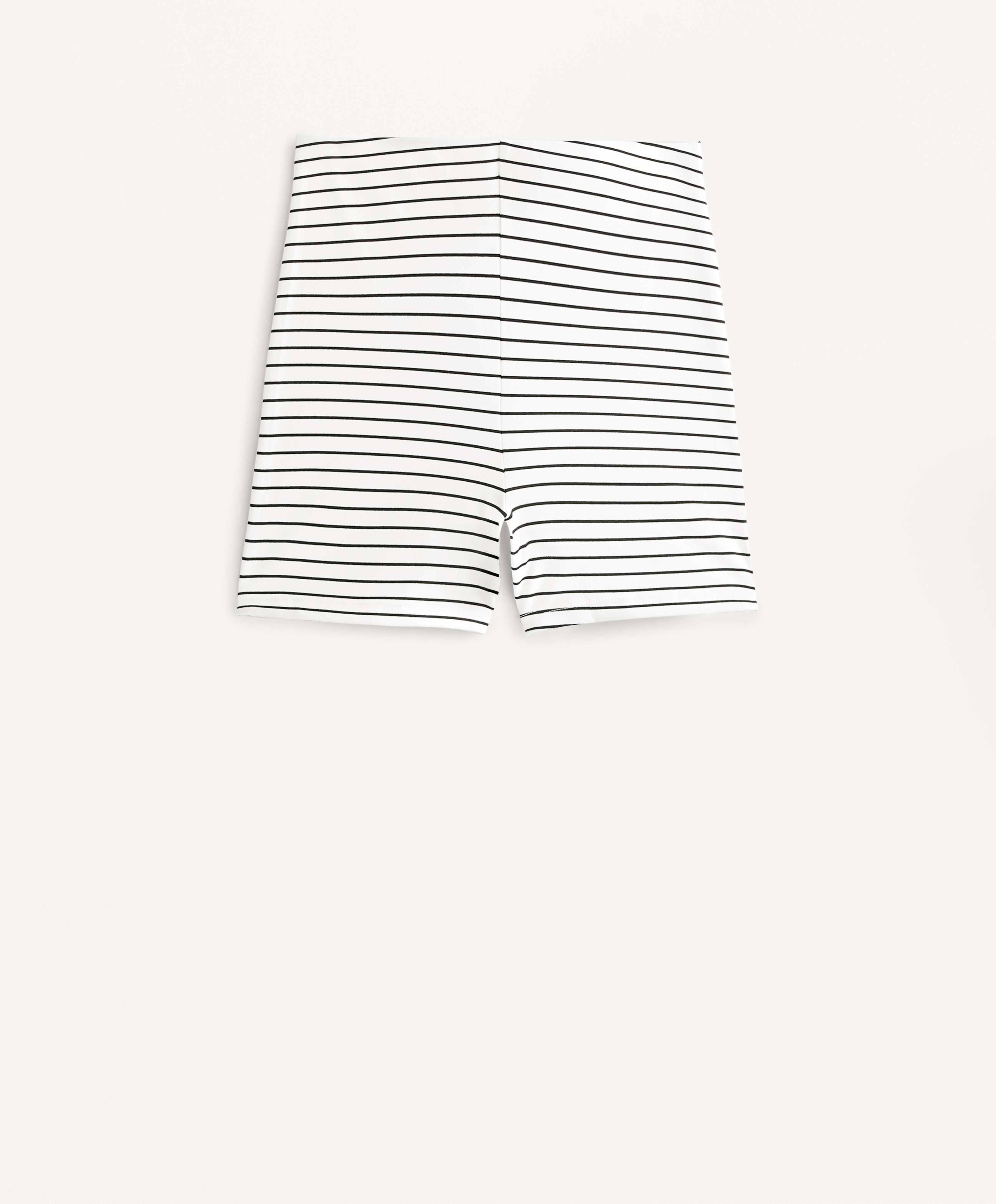 Hot pant, high rise, Evermove, stribede, 8 cm - Udsalg Hot pant, high rise, Evermove, stribede, 8 cm - Udsalg