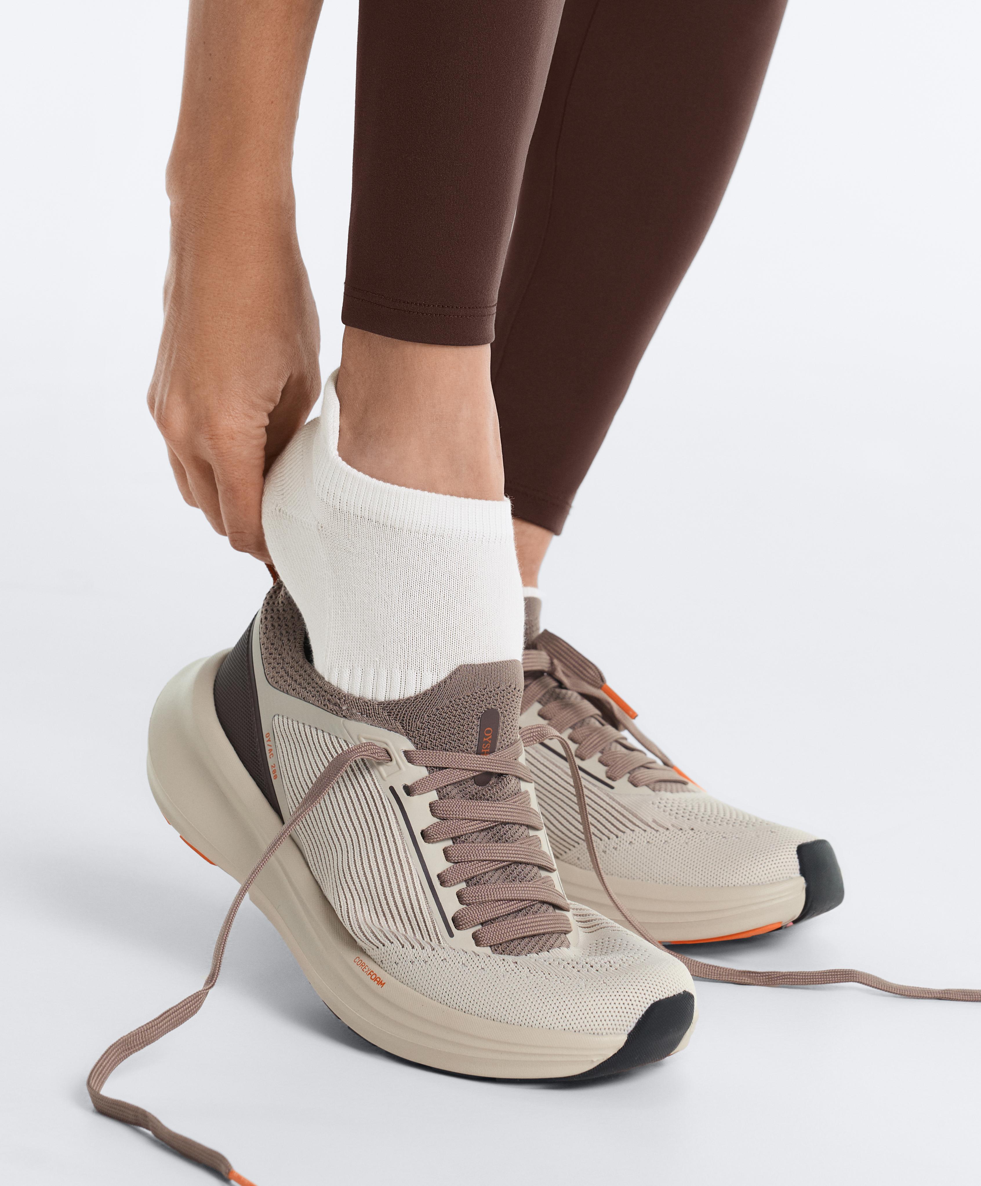 3 pairs of tab cotton blend sneaker socks — PALE PINK