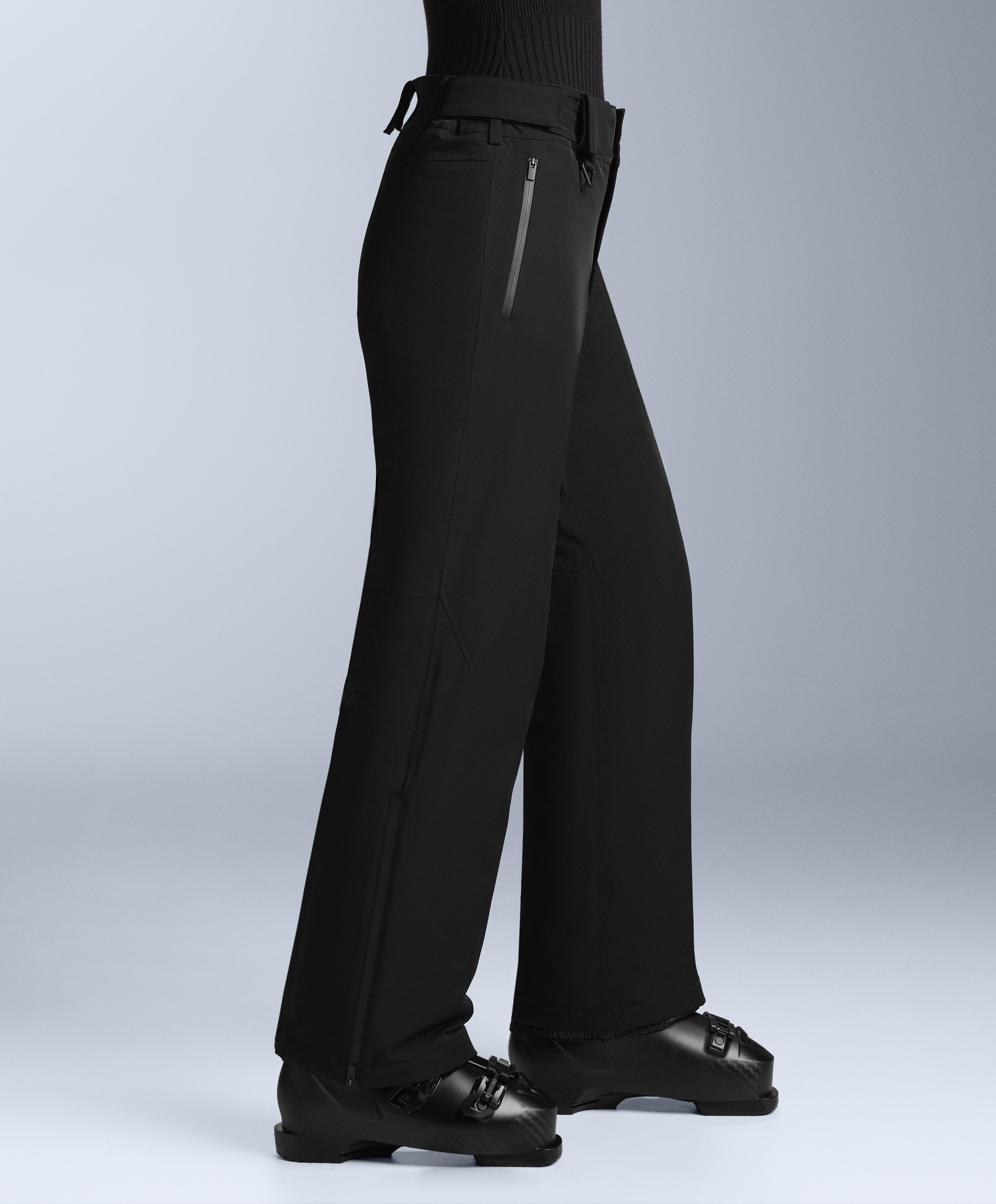 Primaloft® Feel the Performance TM SKI waterproof relaxed straight-leg trousers — BLACK