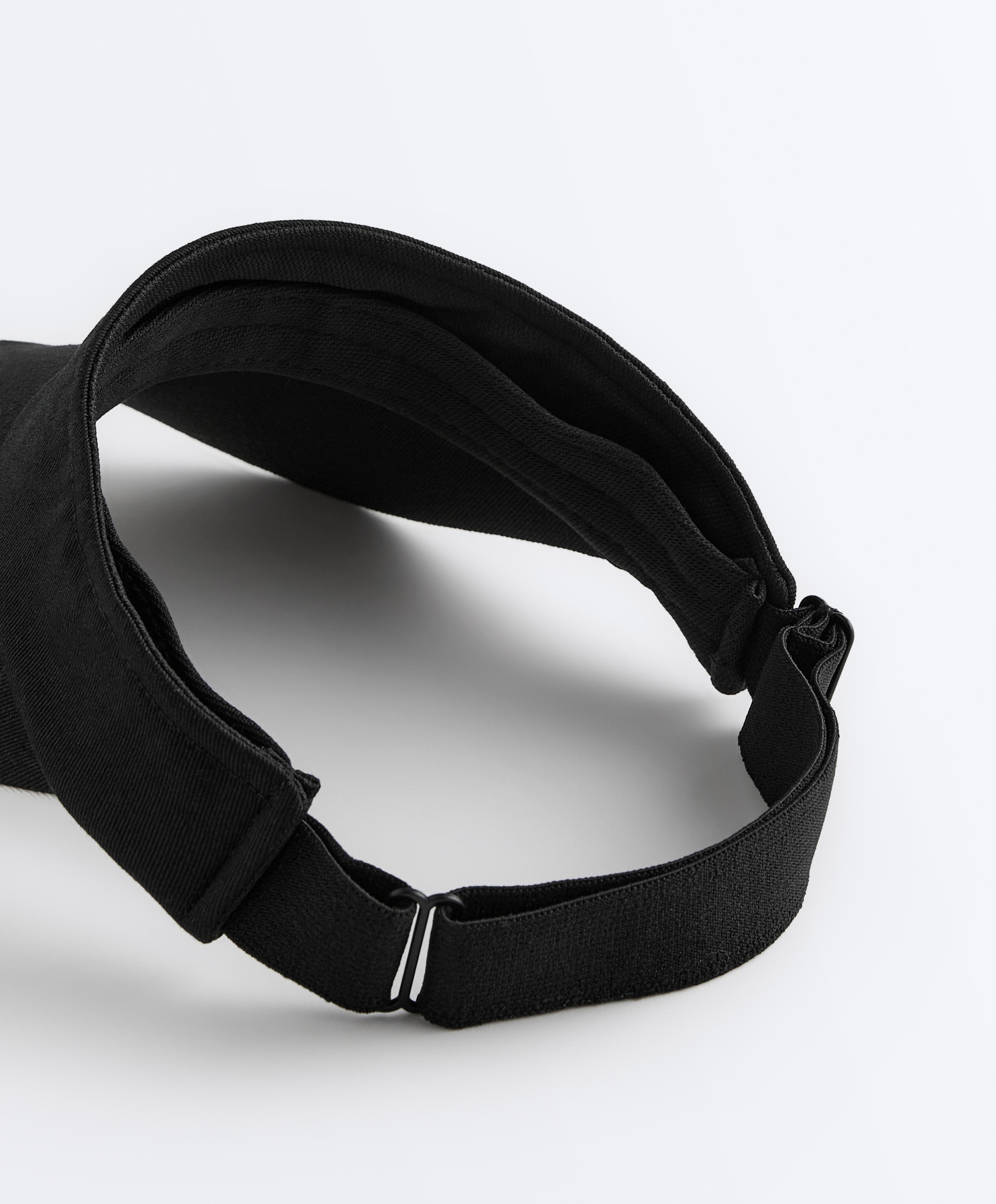 Sports piping visor — BLACK