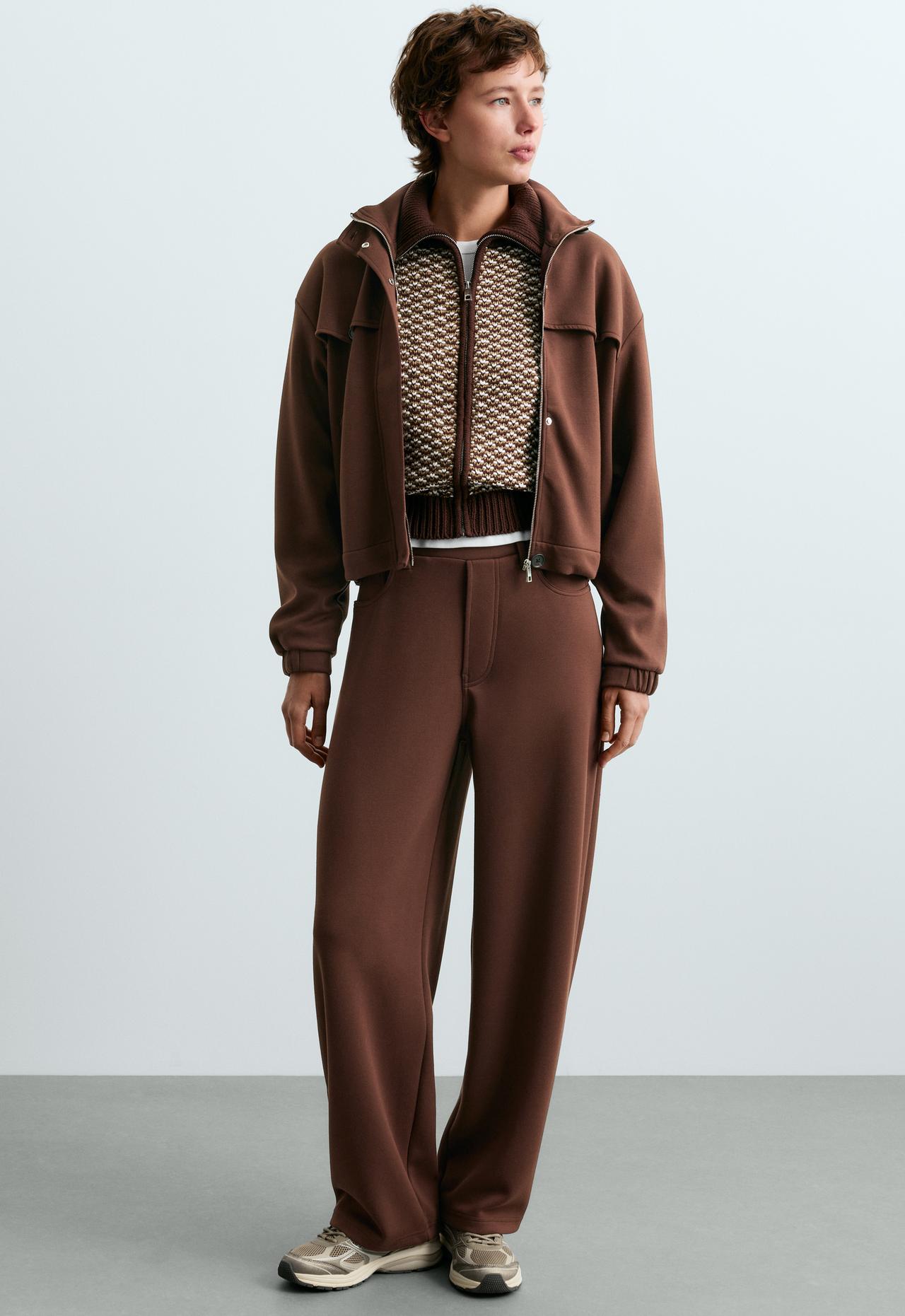 5-pocket straight-leg trousers — COCOA